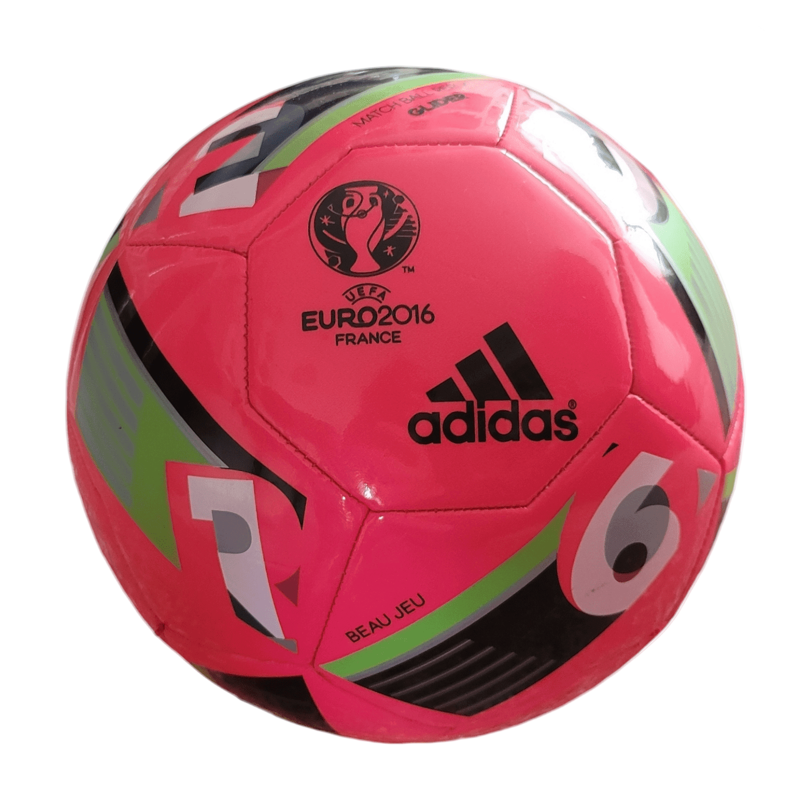Adidas UEFA Euro 2016 Football Glider Beau Jeu Replica Size 5 Pink Winter Match Ball - USASTARFASHION