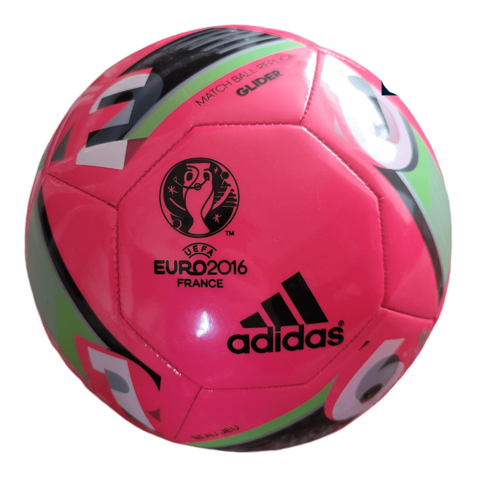 Adidas UEFA Euro 2016 Football Glider Beau Jeu Replica Size 5 Pink Winter Match Ball - USASTARFASHION