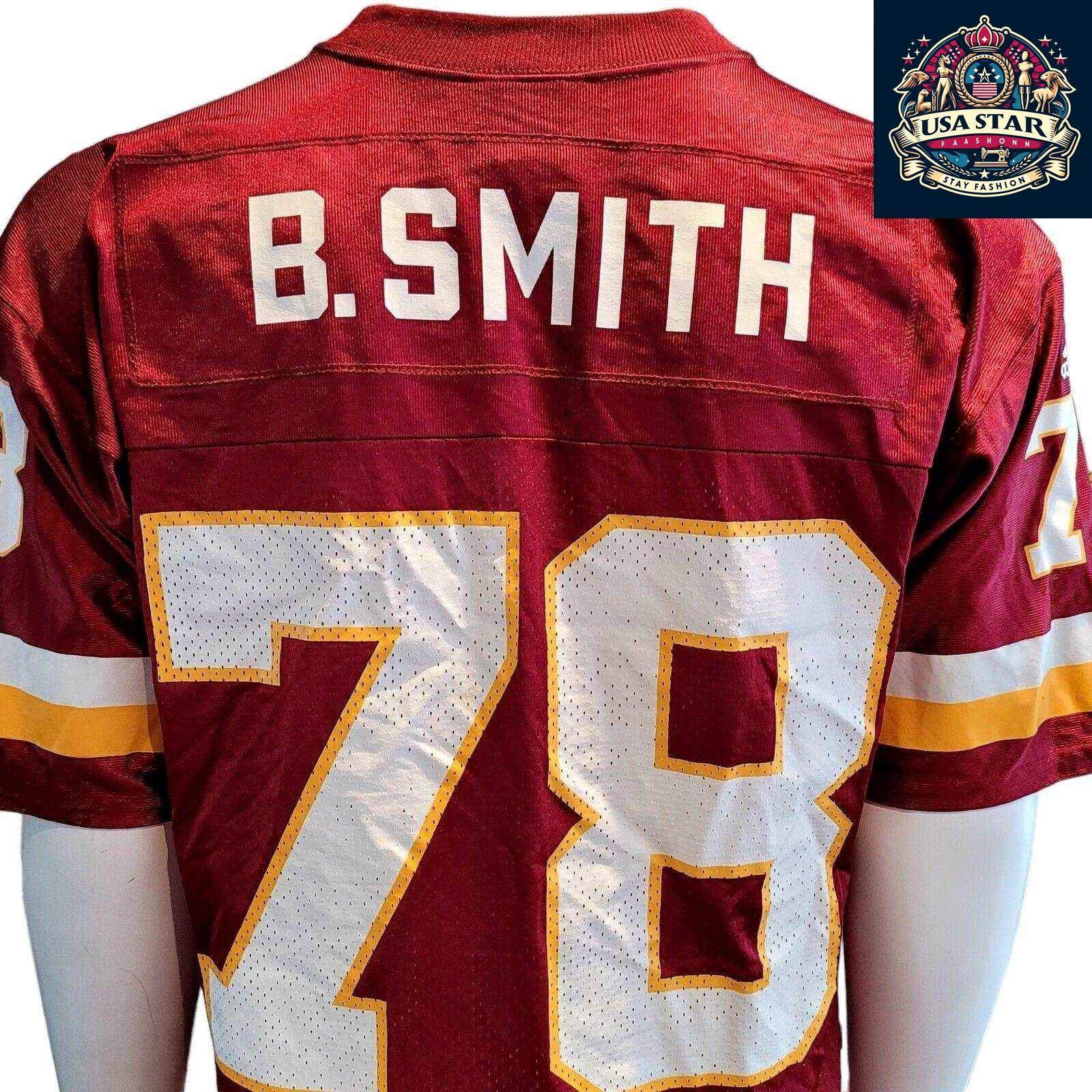 Adidas Vintage Football Jersey Maroon M B. Smith 78 with Breathable Mesh and Bold Accents - USASTARFASHION