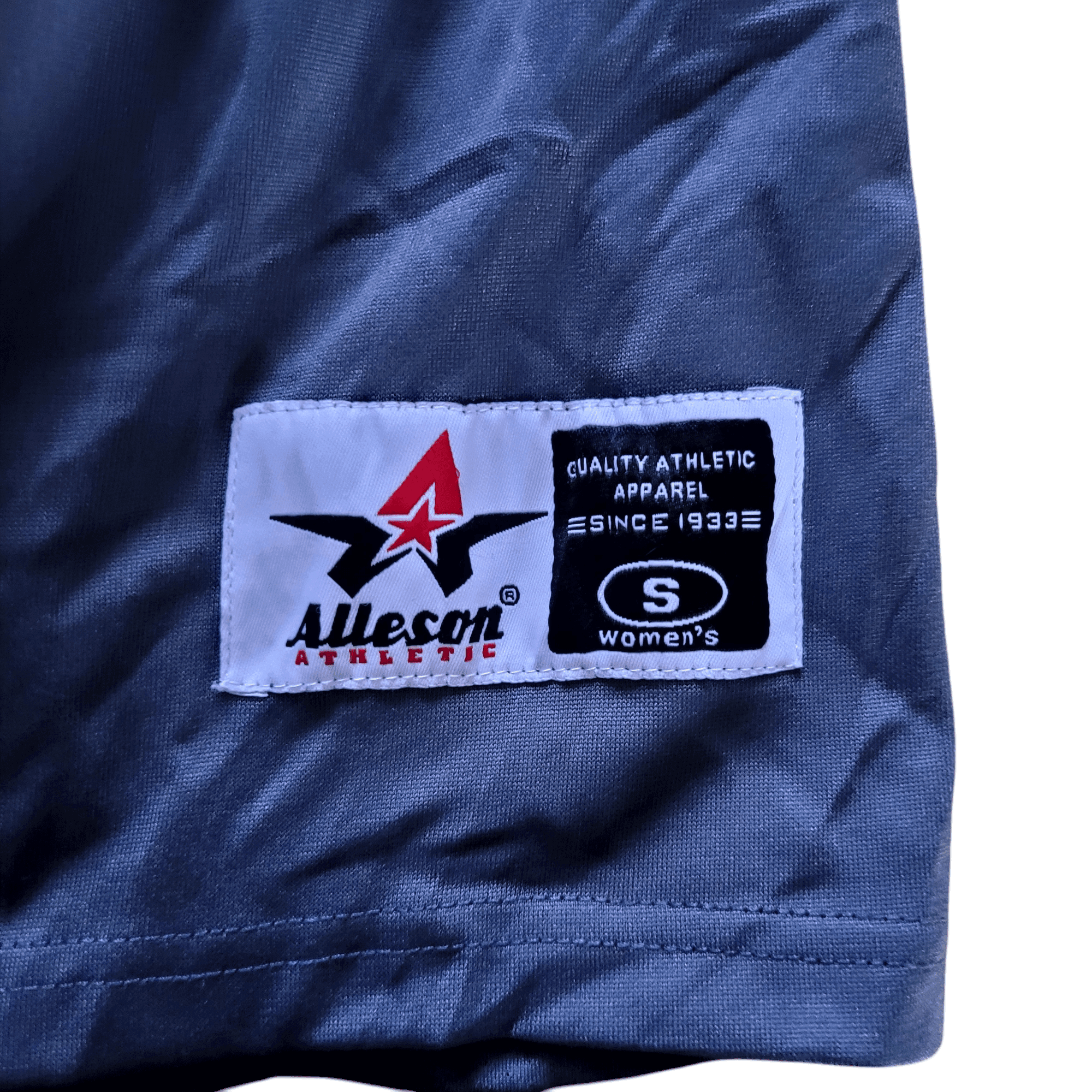 Alleson Athletic Women's Baseball Jersey Small 8 Gray with Light Blue Accents - Used Quality Apparel - USASTARFASHION