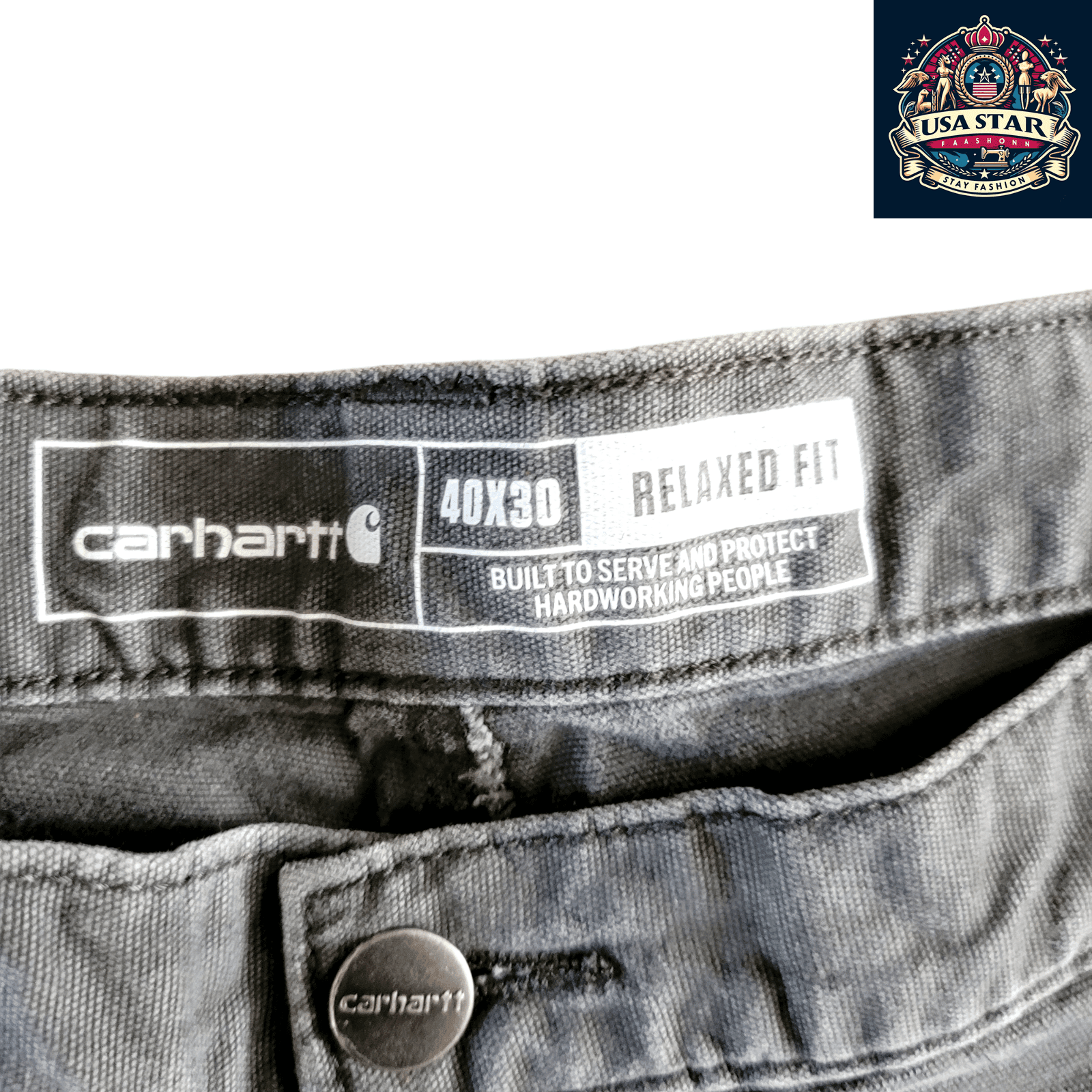 Carhartt Work Shorts W40 Rugged Flex Black Relaxed Fit with Tool Pockets & Utility Loops - USASTARFASHION
