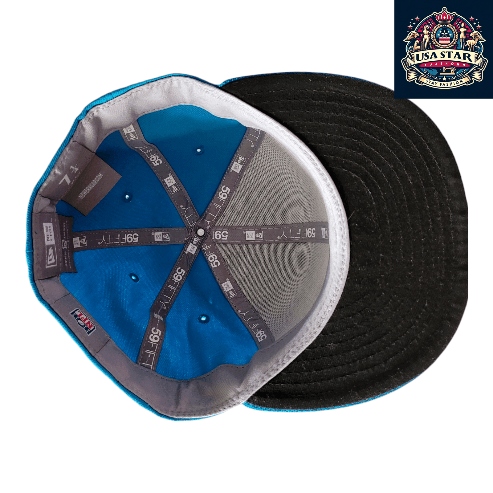 Carolina Panthers Fitted Hat Size 7 1/4 - New Era 59Fifty Cap with Durable Fabric and Comfort - USASTARFASHION