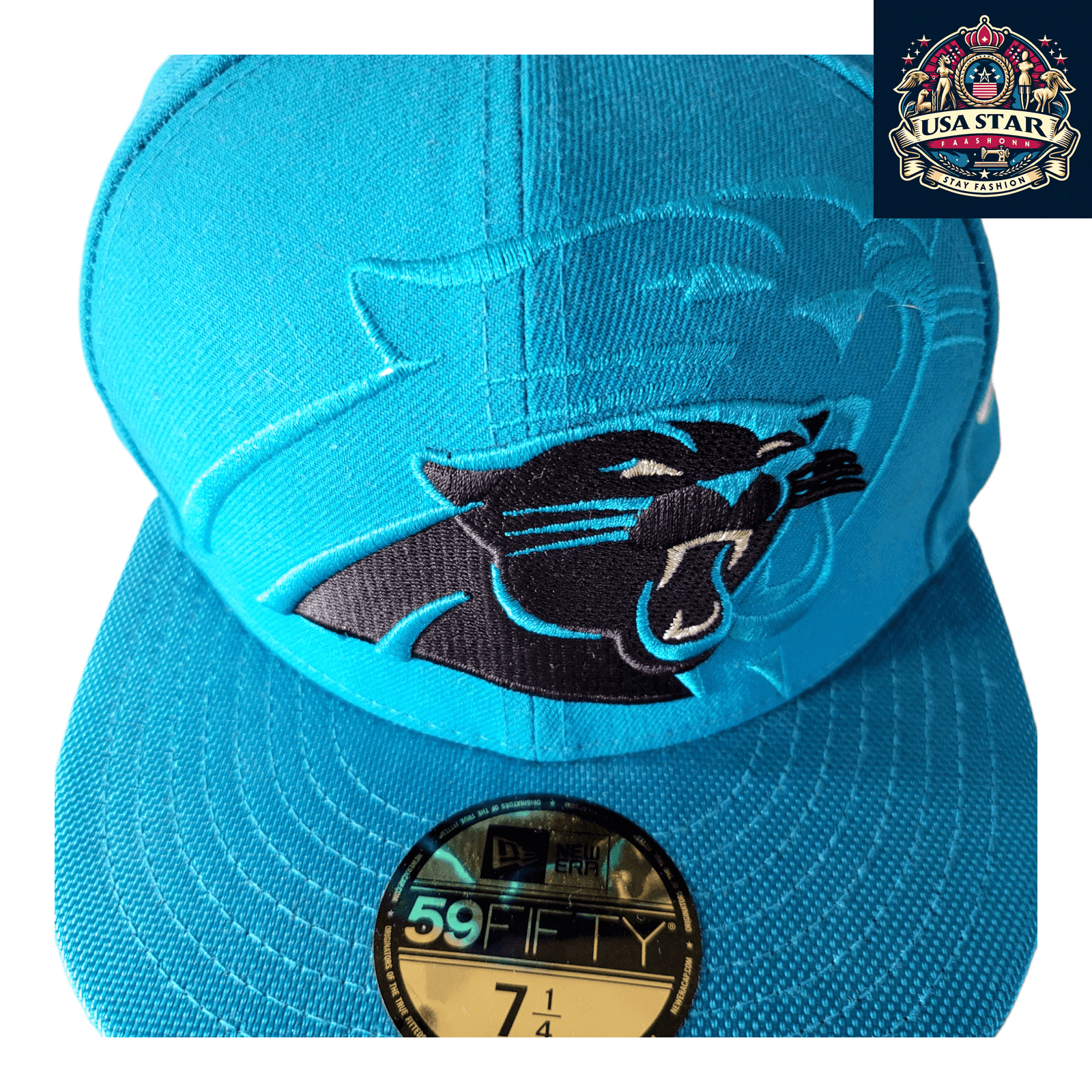 Carolina Panthers Fitted Hat Size 7 1/4 - New Era 59Fifty Cap with Durable Fabric and Comfort - USASTARFASHION