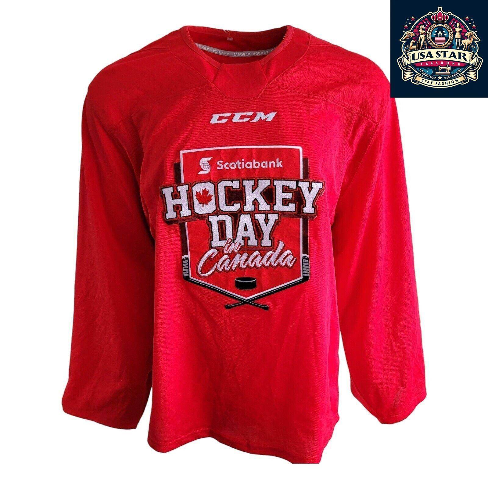 CCM Hockey Day In Canada Jersey M With SCOTIABANK Logo - Great Condition For Hockey Fans - USASTARFASHION