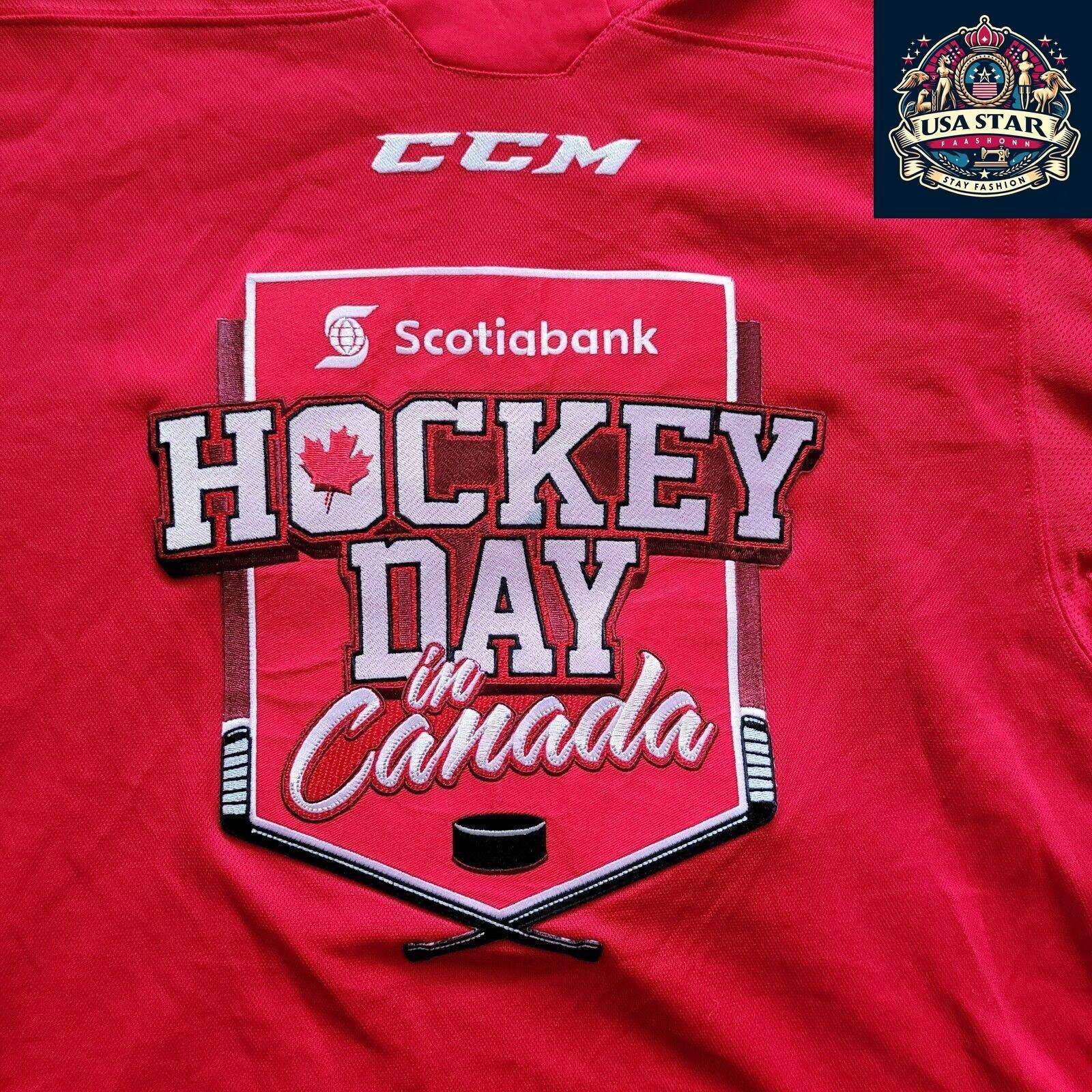 CCM Hockey Day In Canada Jersey M With SCOTIABANK Logo - Great Condition For Hockey Fans - USASTARFASHION