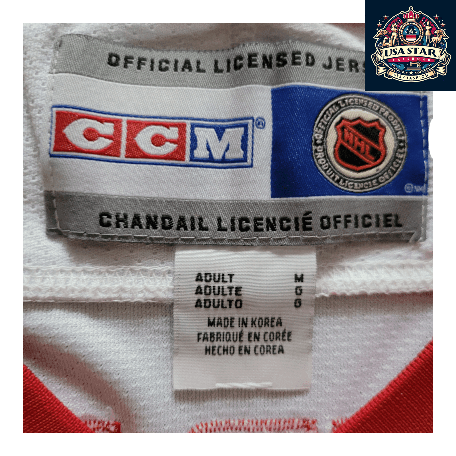 CCM Steve Yzerman 19 Detroit Red Wings Jersey for Adults - Official NHL Merchandise, Size M - USASTARFASHION