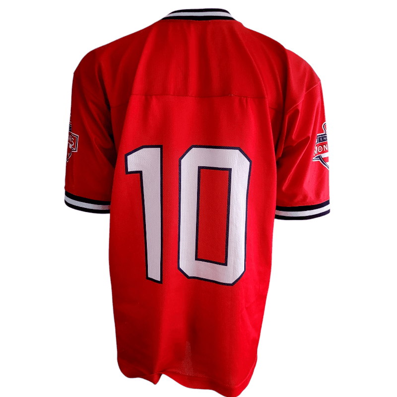 Champion England Monarchs 10 Jersey - Red - Large (L) - Vintage 90s NFL Europe Team - Rare Historic Collectible - USASTARFASHION