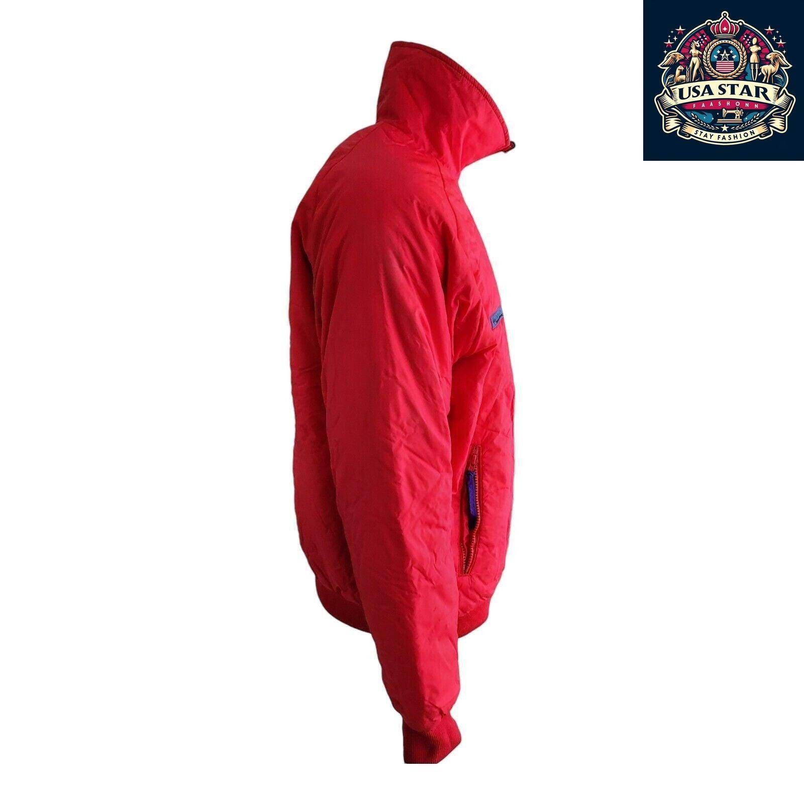 Columbia Men's Bomber Jacket XL - Insulated Reversible Design in Blue/Red for Warmth and Style - USASTARFASHION