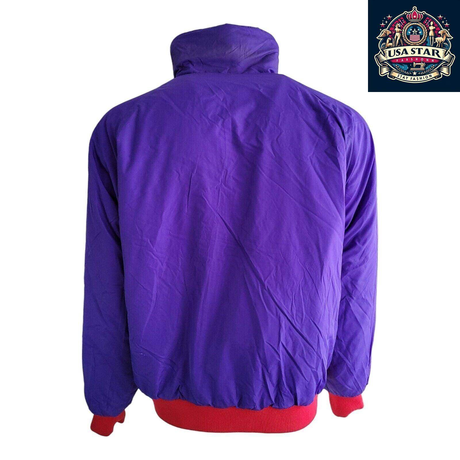 Columbia Men's Bomber Jacket XL - Insulated Reversible Design in Blue/Red for Warmth and Style - USASTARFASHION