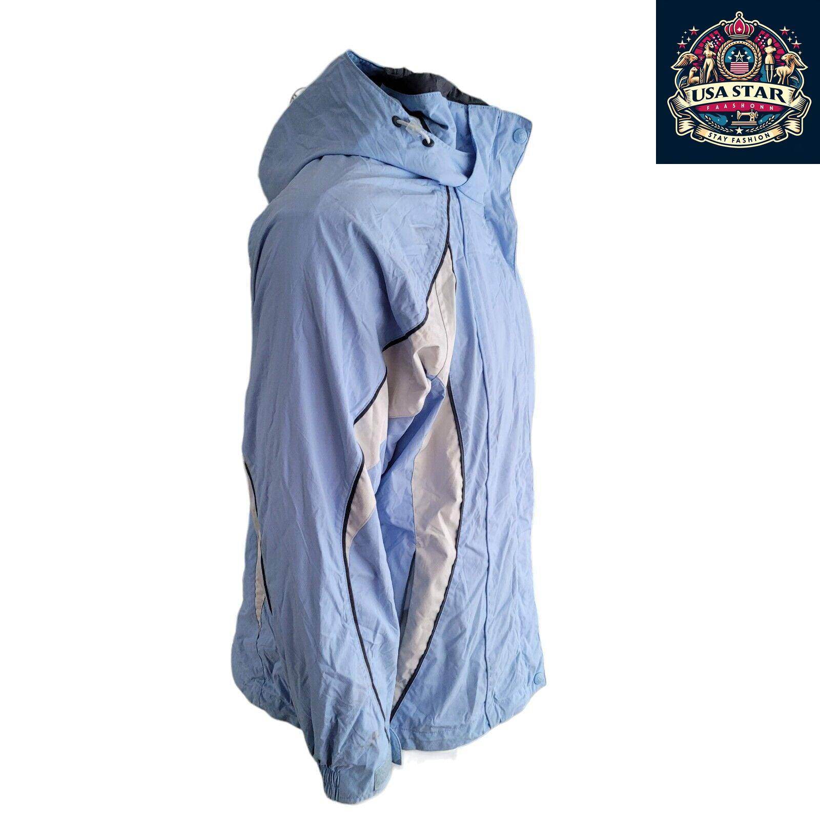 Columbia Waterproof Jacket For Women - Lightweight, Stylish, Sky Blue, Adjustable Hood, Versatile Outdoors - USASTARFASHION