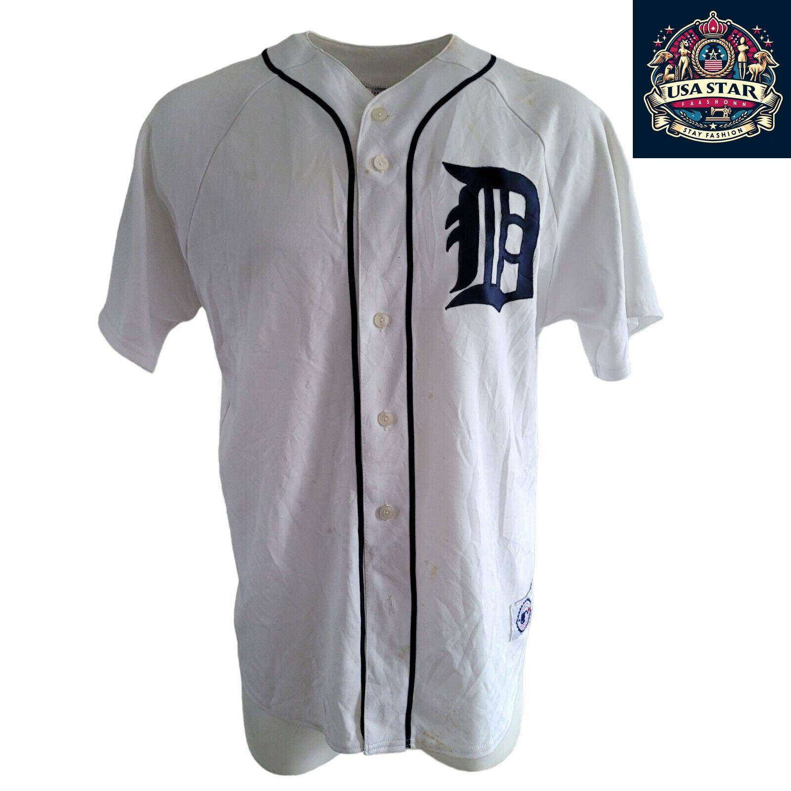 Detroit Tigers Jersey 9 Carlos Guillen Authentic Majestic XL Classic White Fanwear - USASTARFASHION