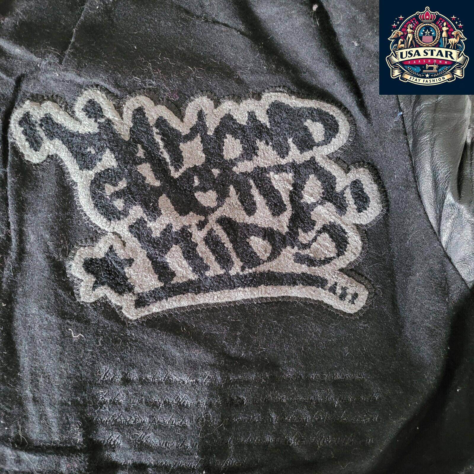 DGK Diamond X Supply Co Dirty Ghetto Kids Jacket Mens XL Black Leather Wool Varsity - USASTARFASHION