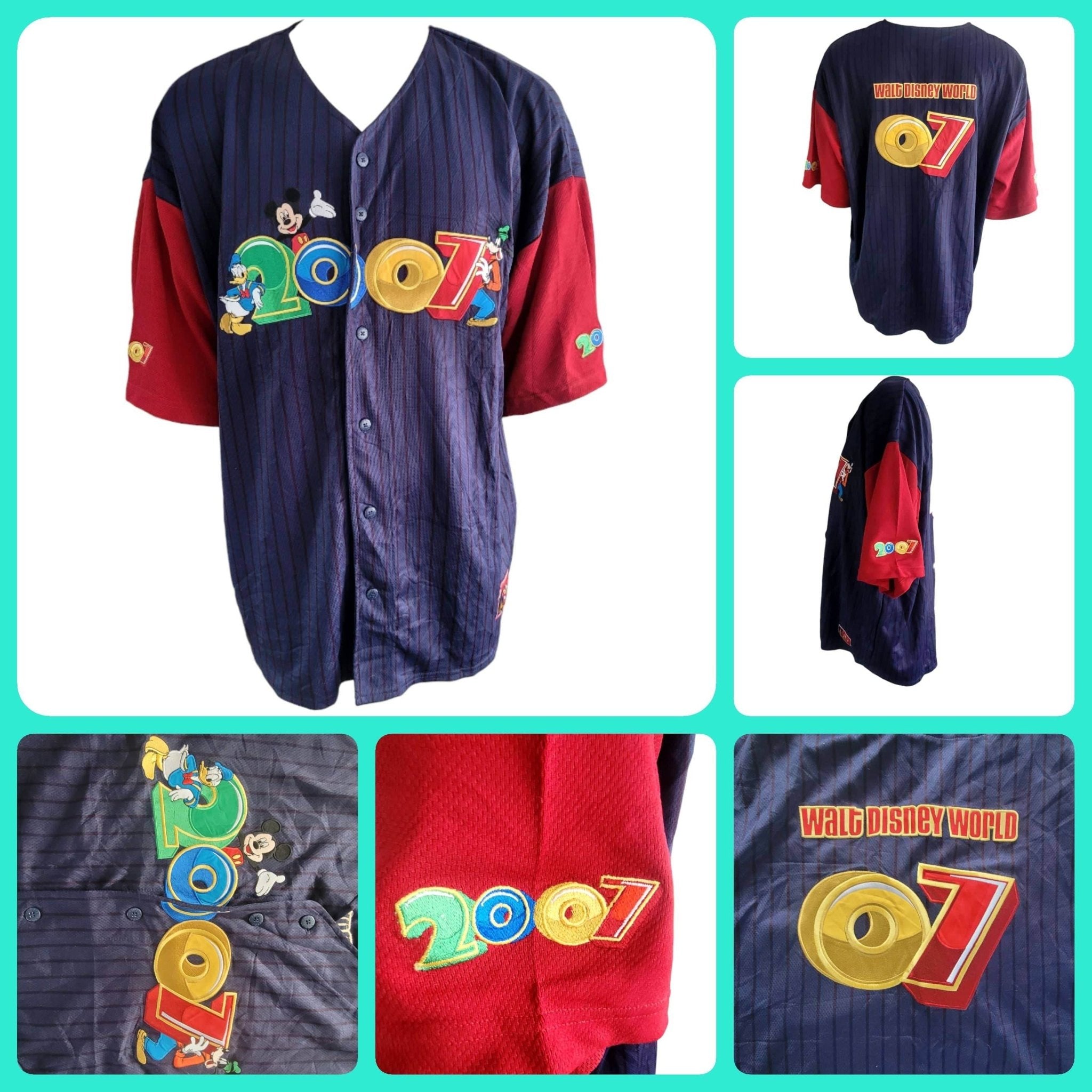 Disney 2007 Men's XXL Baseball Jersey | Authentic Disney Parks Collector's Item - USASTARFASHION