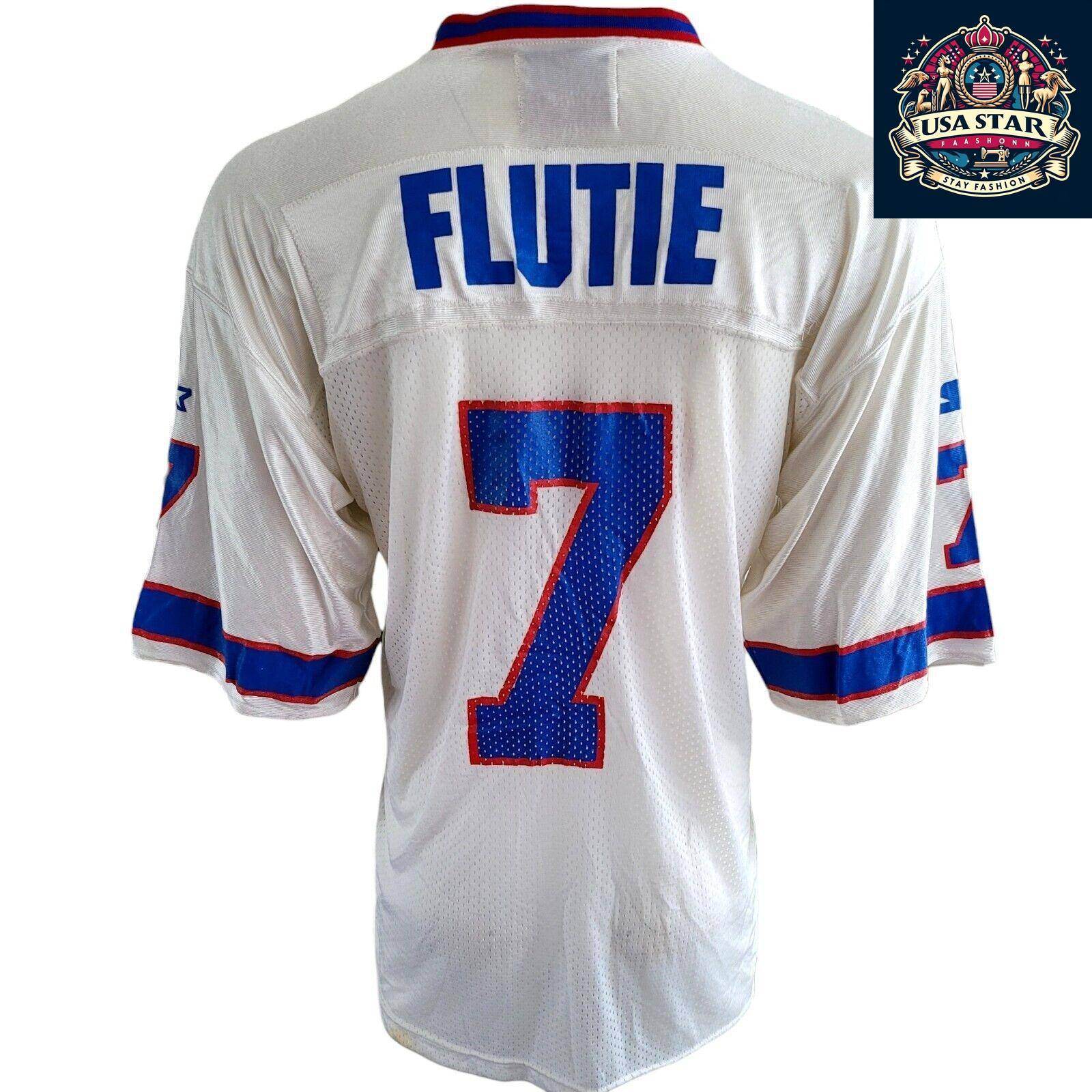 Doug Flutie #7 Buffalo Bills NFL Starter White Jersey Men's Medium - Vintage Style, Breathable Nylon - USASTARFASHION