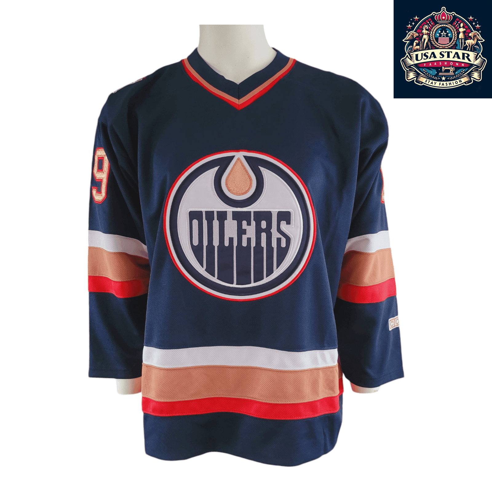 Edmonton Oilers Jersey Mike Comrie CCM 89 Adult Medium Lightweight Air - Knit Fabric - USASTARFASHION