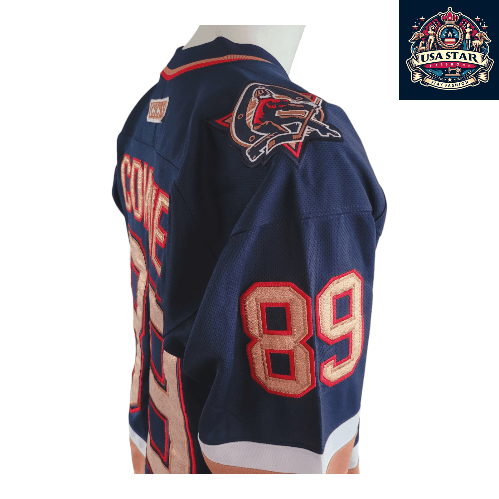 Edmonton Oilers Jersey Mike Comrie CCM 89 Adult Medium Lightweight Air - Knit Fabric - USASTARFASHION