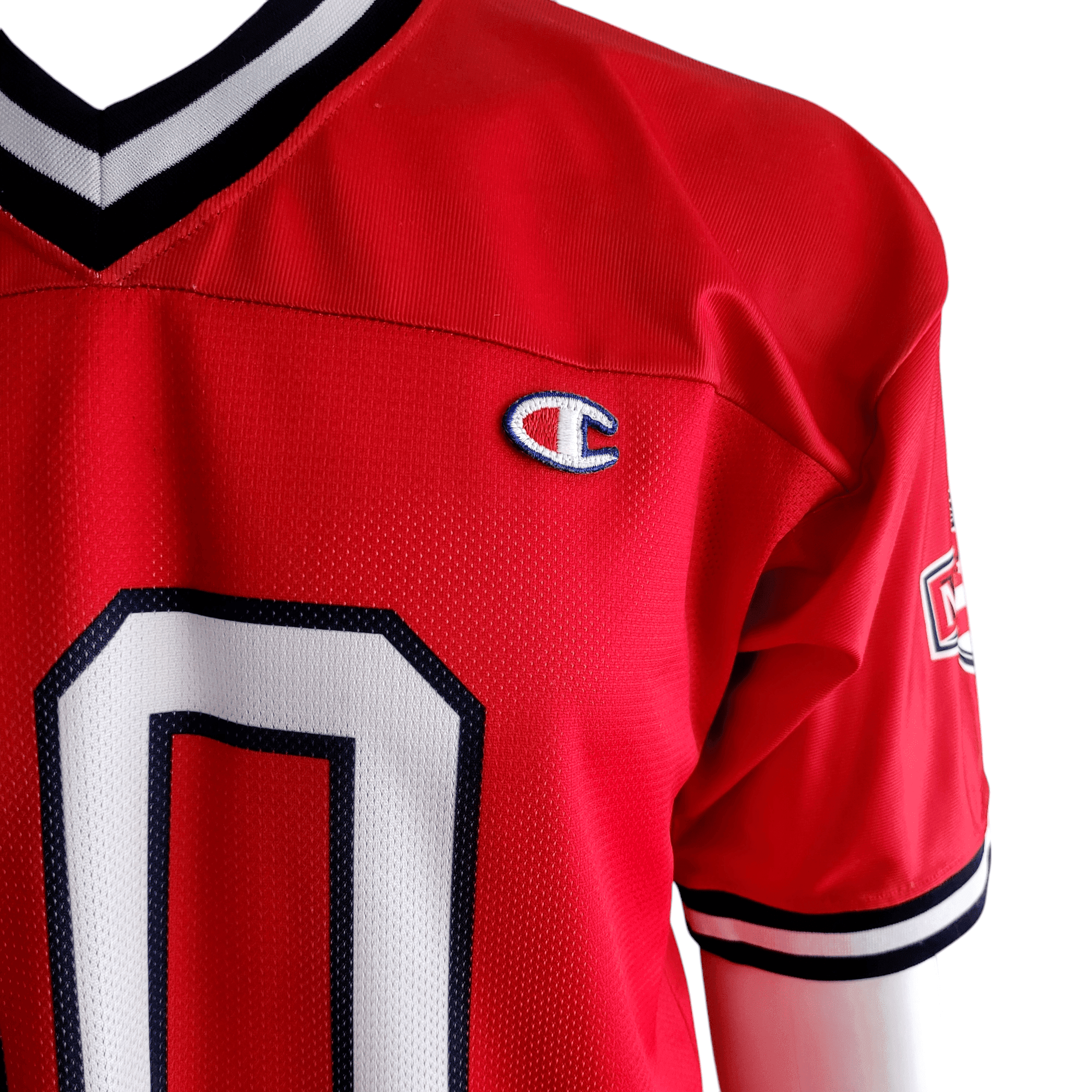 England Monarchs Jersey 10 - Authentic Red Champion Football Shirt with Sleeve Patch - USASTARFASHION