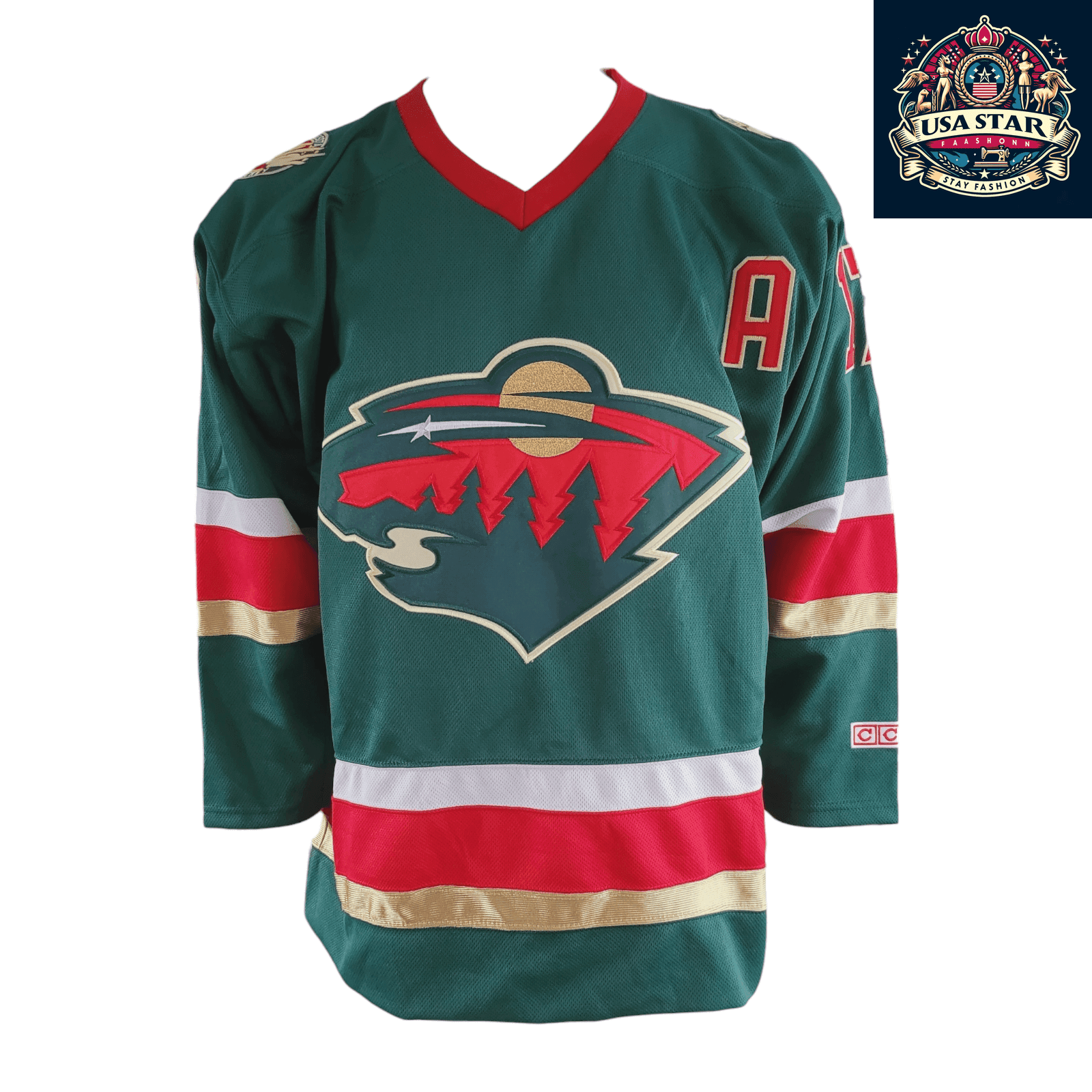 Filip Kuba Minnesota Wild 17 Adult Medium CCM NHL Authentic Air - Knit Jersey - USASTARFASHION