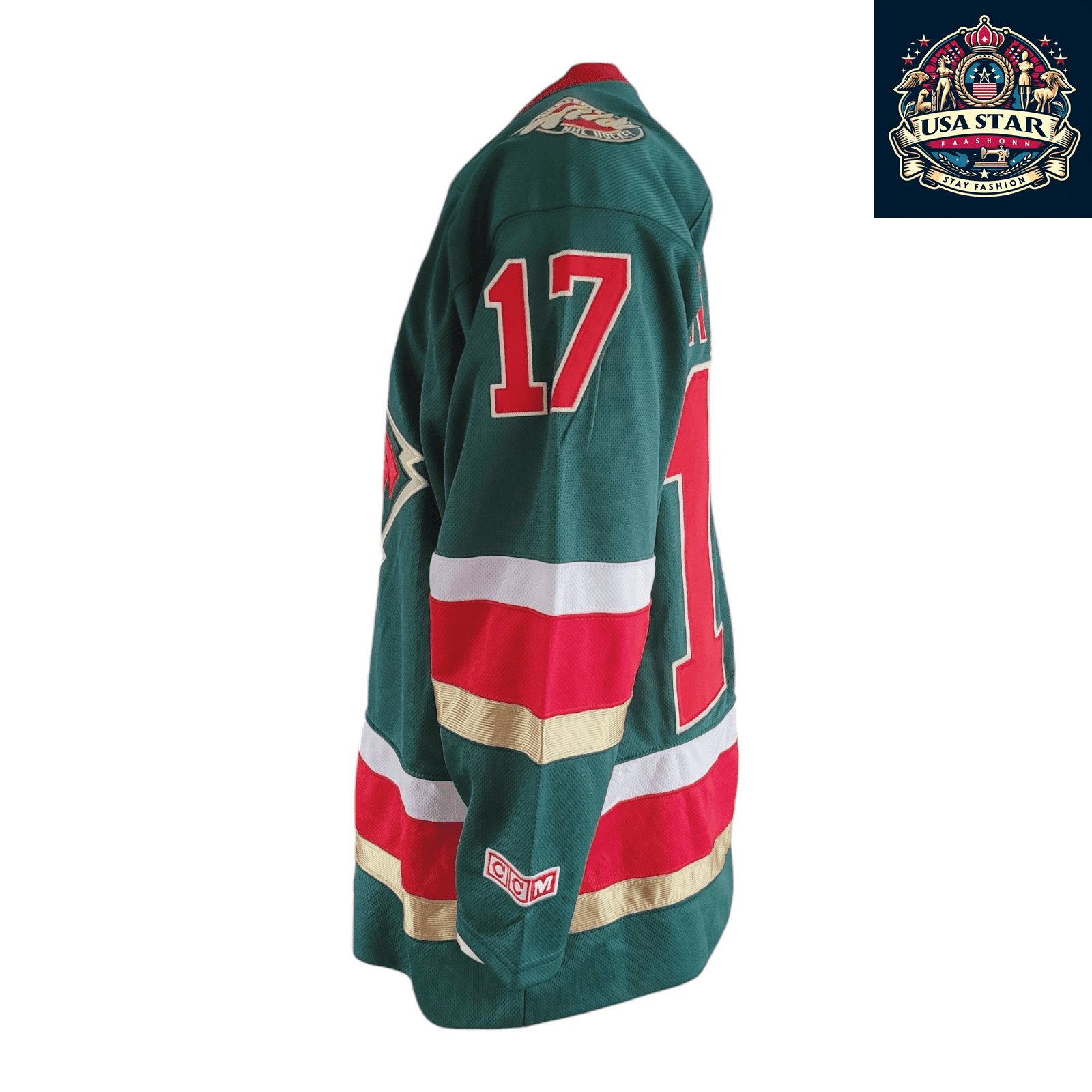 Filip Kuba Minnesota Wild 17 Adult Medium CCM NHL Authentic Air - Knit Jersey - USASTARFASHION