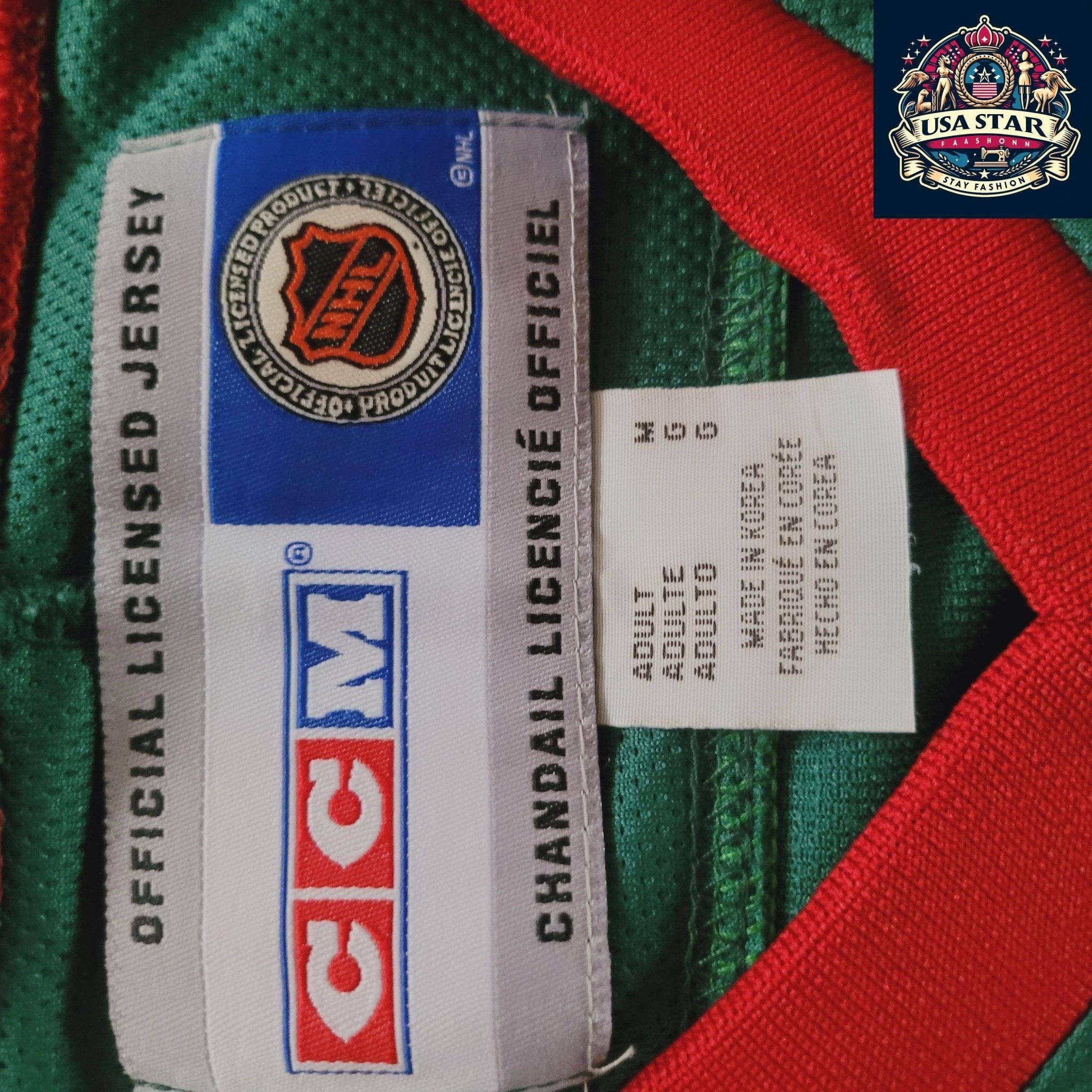 Filip Kuba Minnesota Wild 17 Adult Medium CCM NHL Authentic Air - Knit Jersey - USASTARFASHION