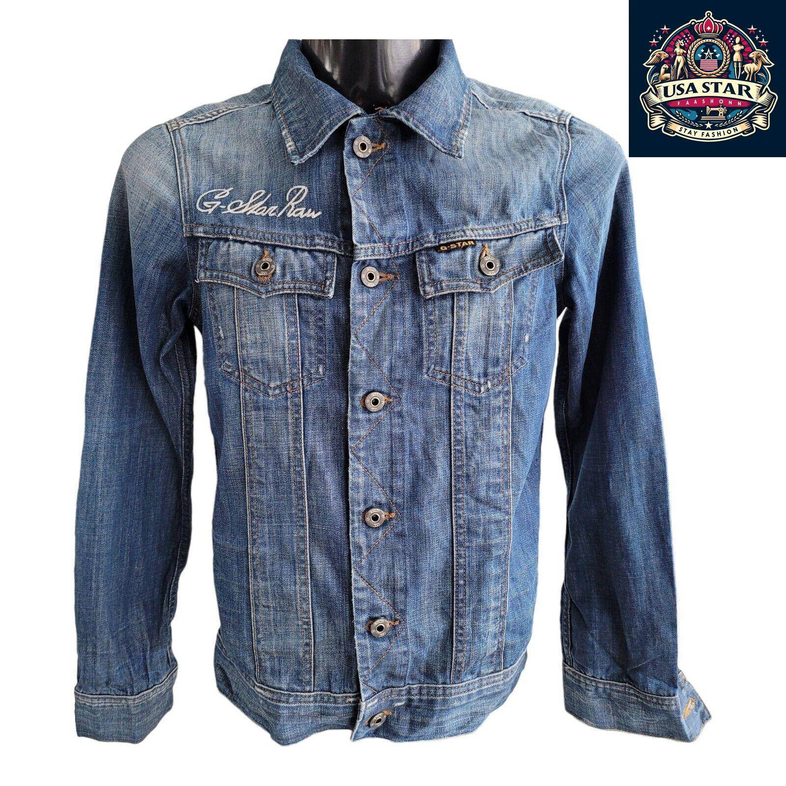 G - Star Denim Jacket Ladies Size M, Classic 3301 Design, Premium Quality & Versatile Style - USASTARFASHION