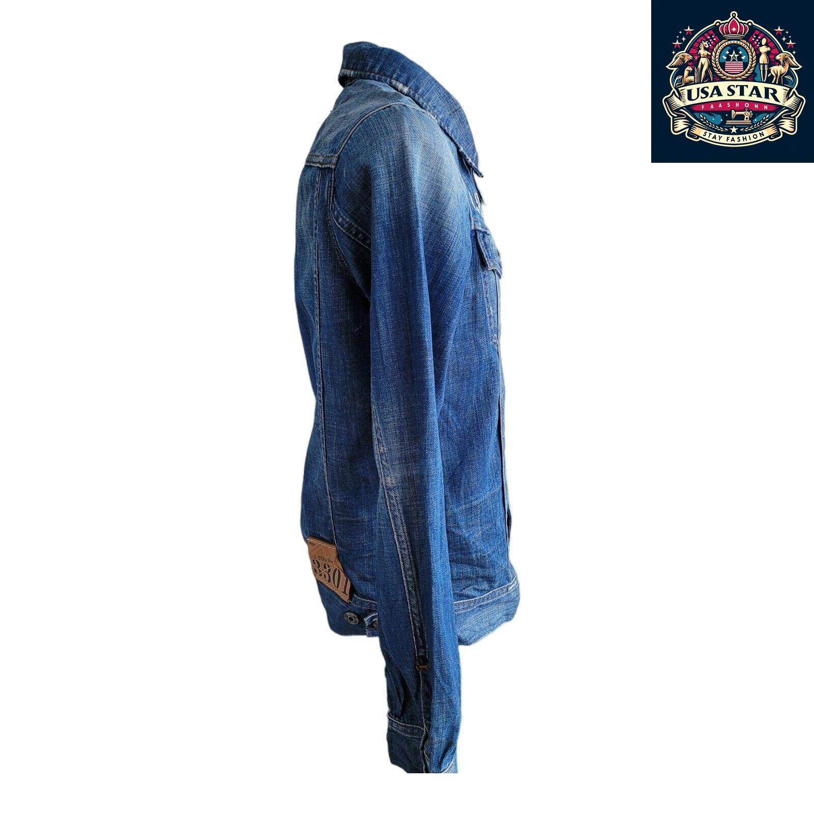 G - Star Denim Jacket Ladies Size M, Classic 3301 Design, Premium Quality & Versatile Style - USASTARFASHION