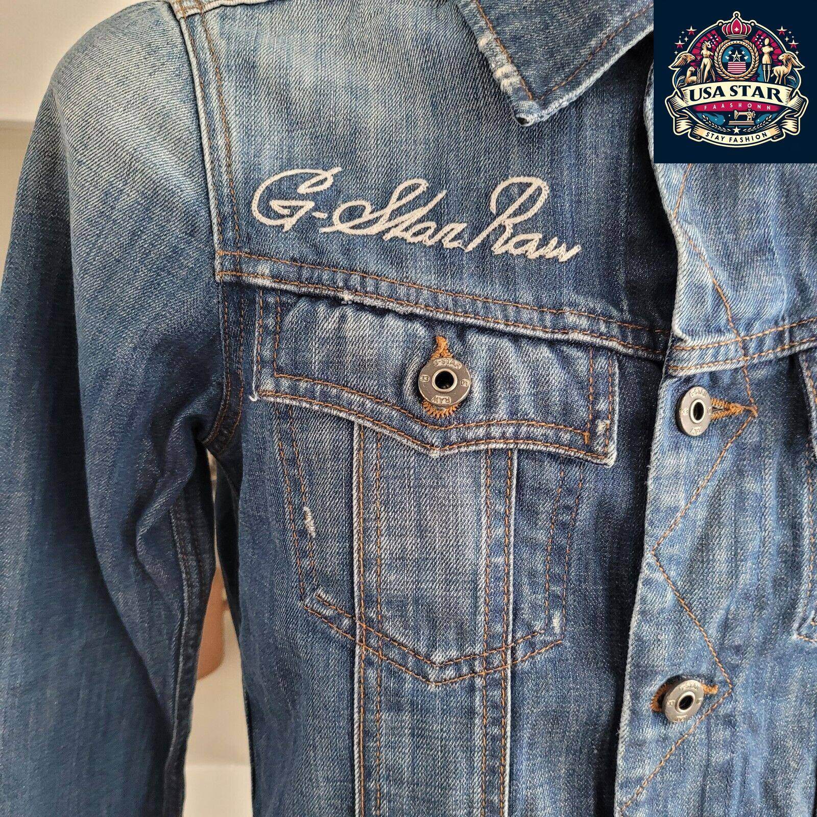 G - Star Denim Jacket Ladies Size M, Classic 3301 Design, Premium Quality & Versatile Style - USASTARFASHION