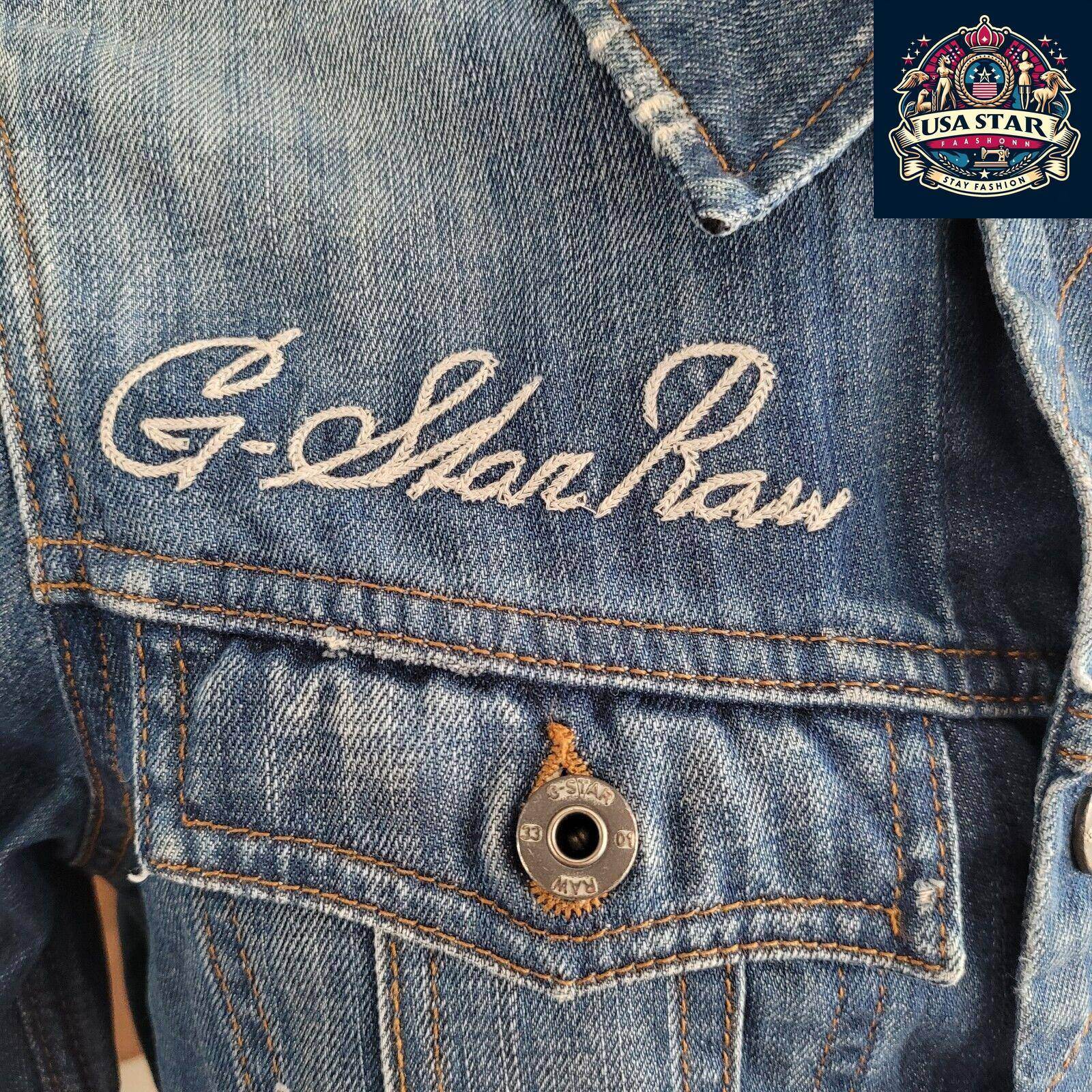 G - Star Denim Jacket Ladies Size M, Classic 3301 Design, Premium Quality & Versatile Style - USASTARFASHION
