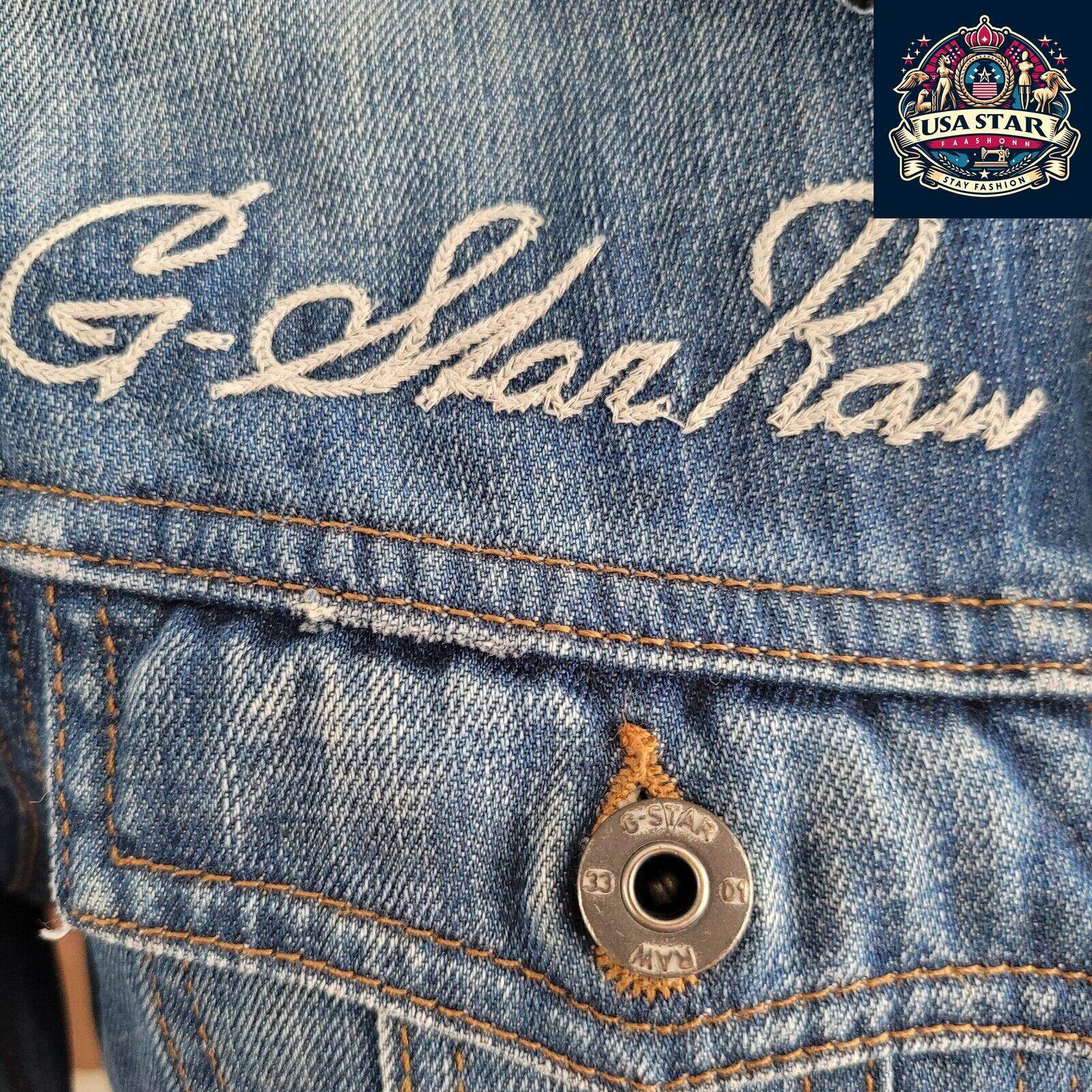 G - Star Denim Jacket Ladies Size M, Classic 3301 Design, Premium Quality & Versatile Style - USASTARFASHION