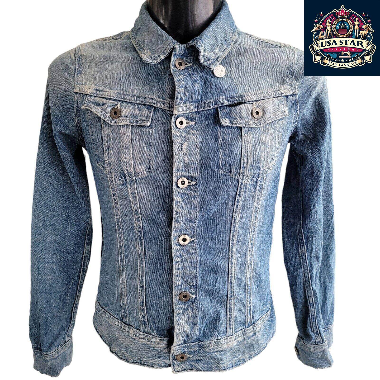 G-Star Raw Denim Jacket Size M for Women, Stylish Design, Durable Fabric, Urban Fashion Statement - USASTARFASHION