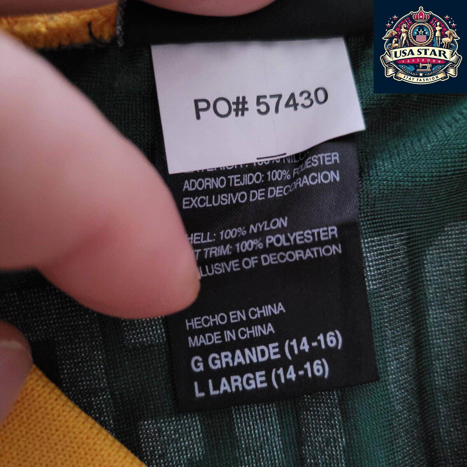 Green Bay Packers Youth Jersey - Aaron Rodgers 12 L (14 - 16) - Comfortable Fit & Durable Design - USASTARFASHION