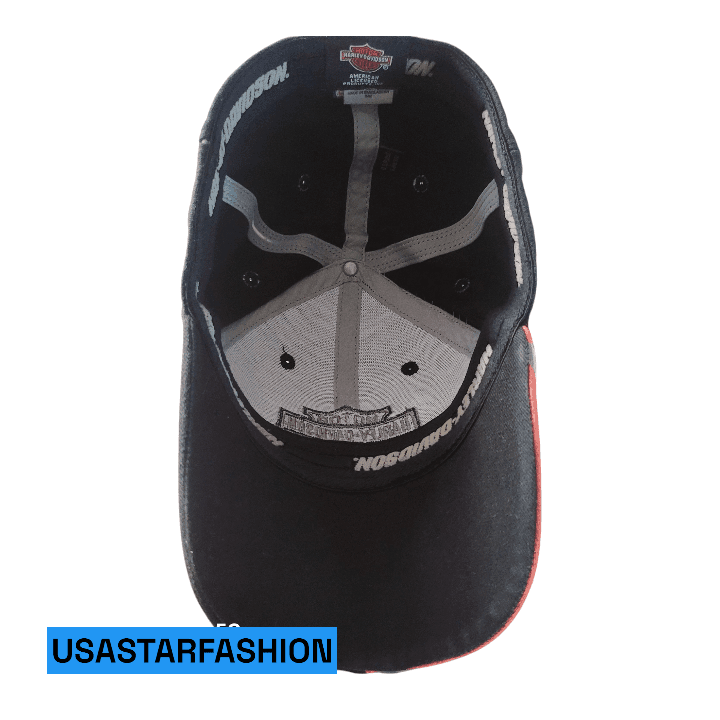 Harley Davidson Cap S/M Black - Embroidered Logo, 100% Cotton, Comfortable Fit, Official - USASTARFASHION