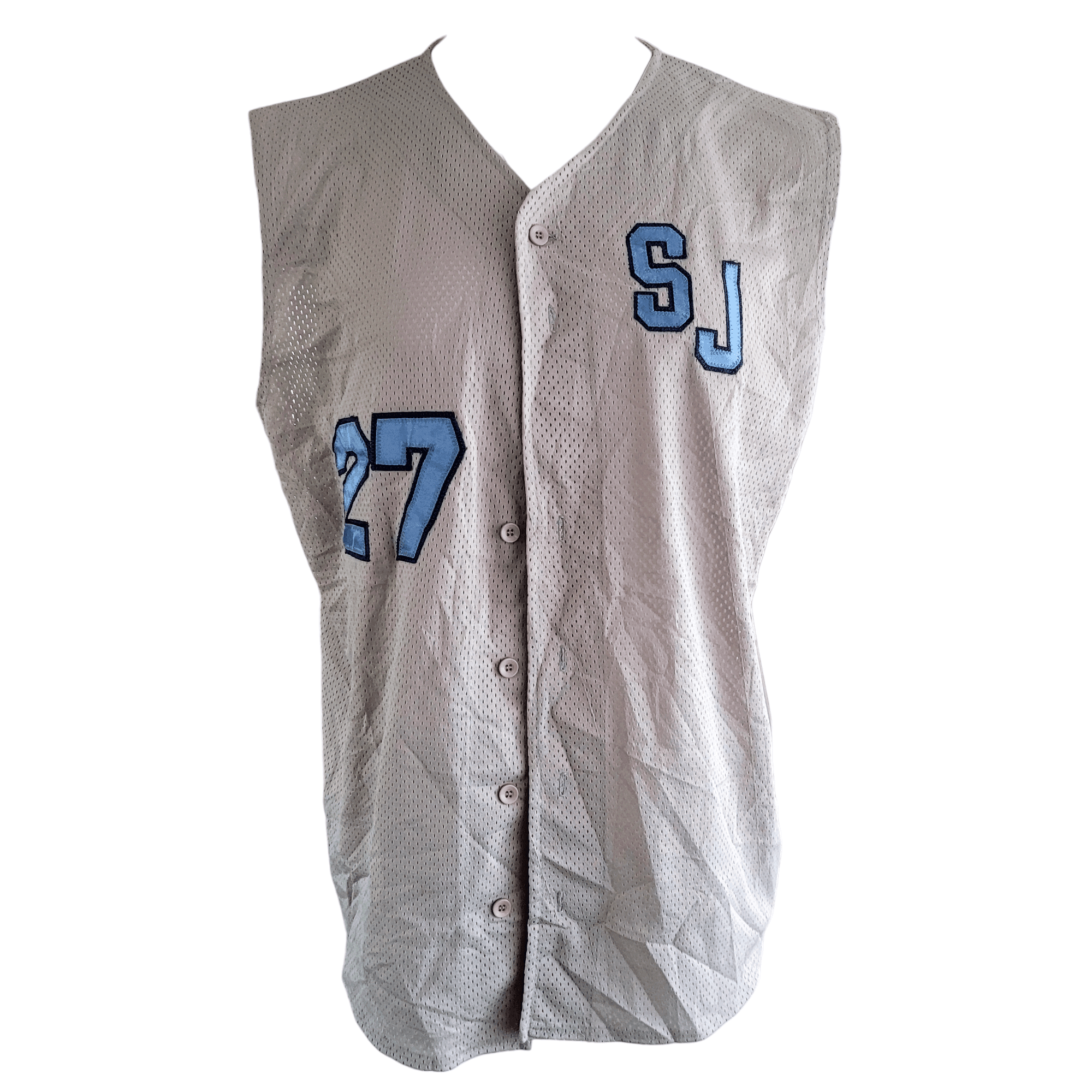 High 5 Sportswear Rosenthal 27 Sleeveless Jersey XL Grey USA Made Unisex Sportswear - USASTARFASHION