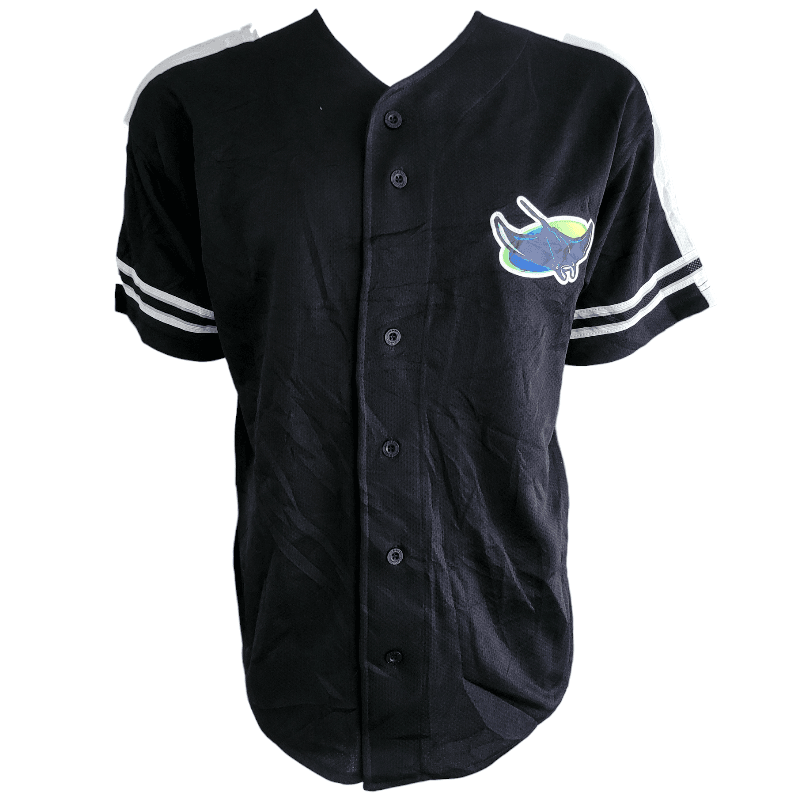Jose Canseco 33 Starter Jersey - XL Classic Black with Rays Patch, Retro Style, Grade A Condition - USASTARFASHION