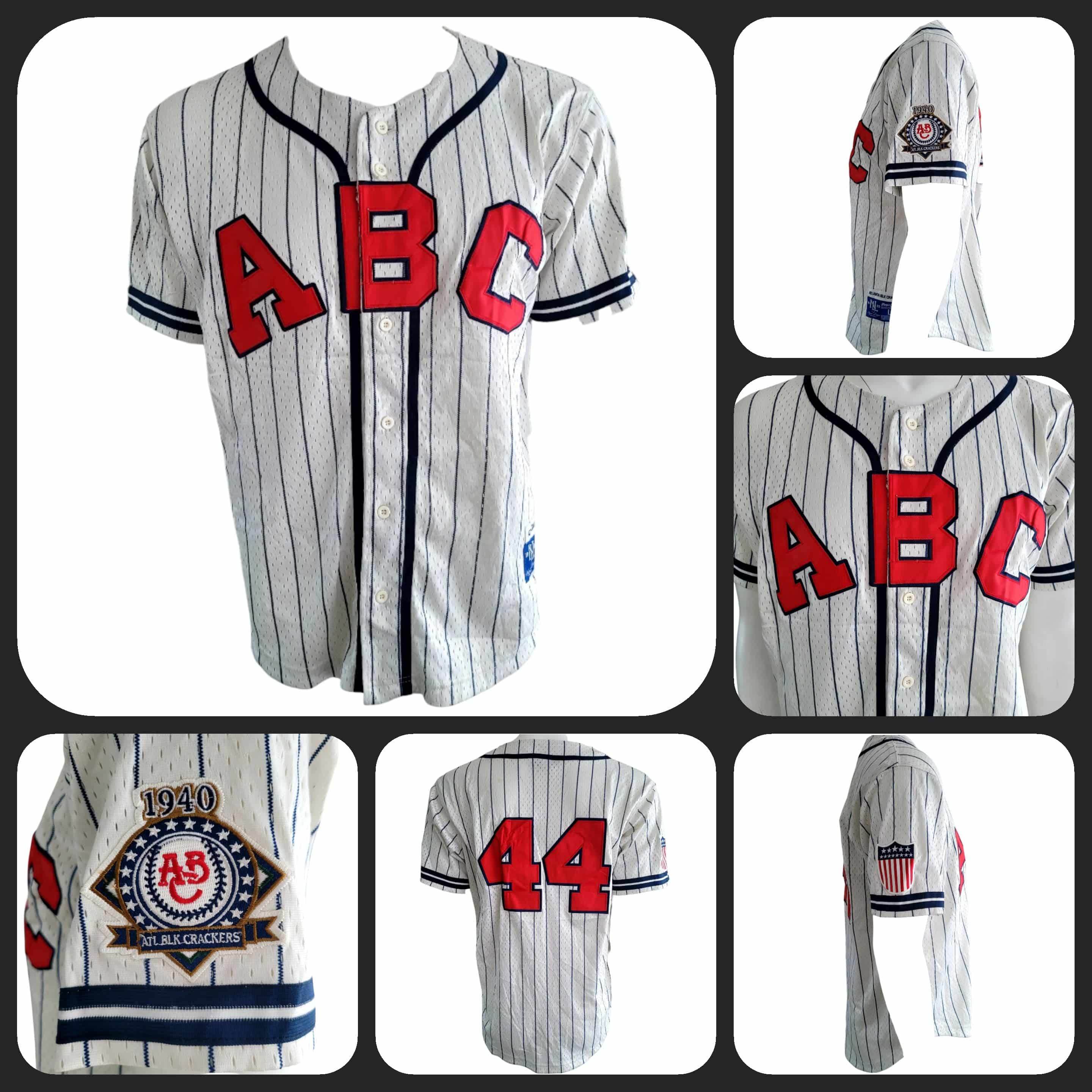 Kings & Crowns Negro League Baseball Jersey Atlanta BLK Crackers 1940 Vintage Size L - USASTARFASHION