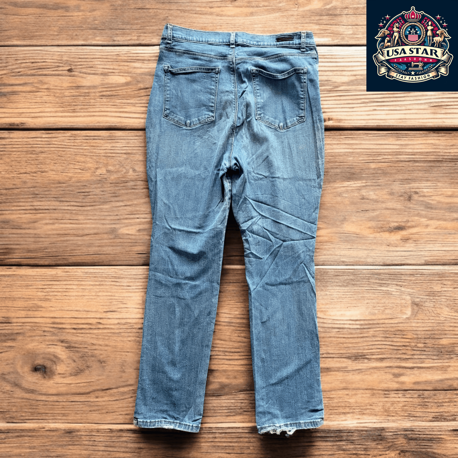 Ladies Light Blue Jeans, Size 30 Waist, 29 Inseam, Soft Stretch Fabric for All-Day Comfort - USASTARFASHION