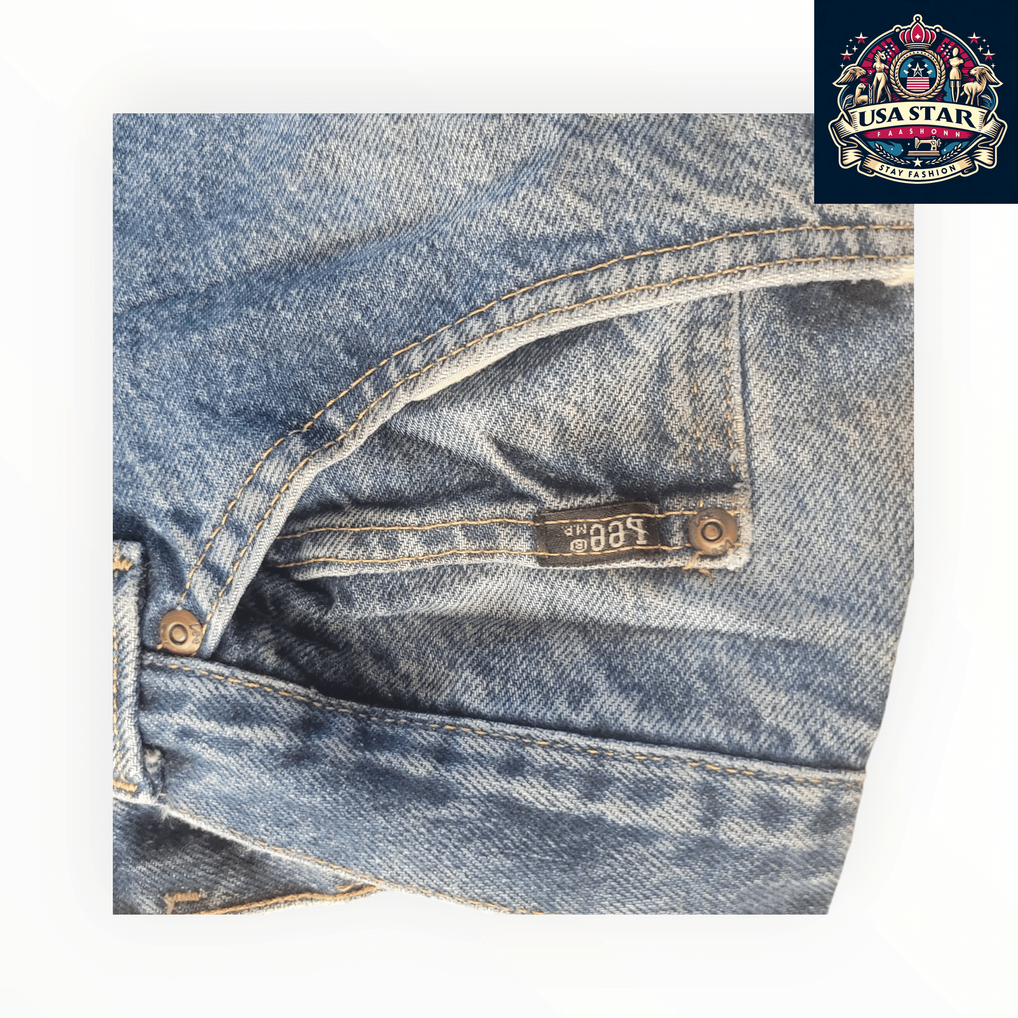 Lee Men's Denim Jeans W36 x L29, Light Blue, 100% Cotton, Grade B Condition, Distressed Style - USASTARFASHION