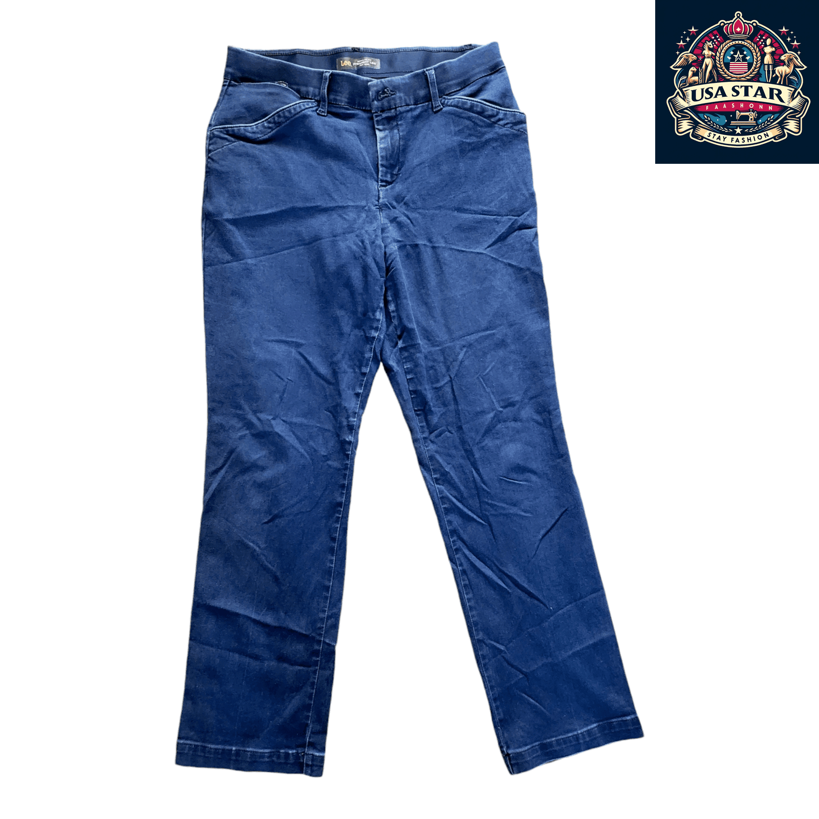 Lee Women's Jeans Flex Motion Straight Leg W14 L27 | Regular Fit Mid Rise Grade A/B Condition - USASTARFASHION
