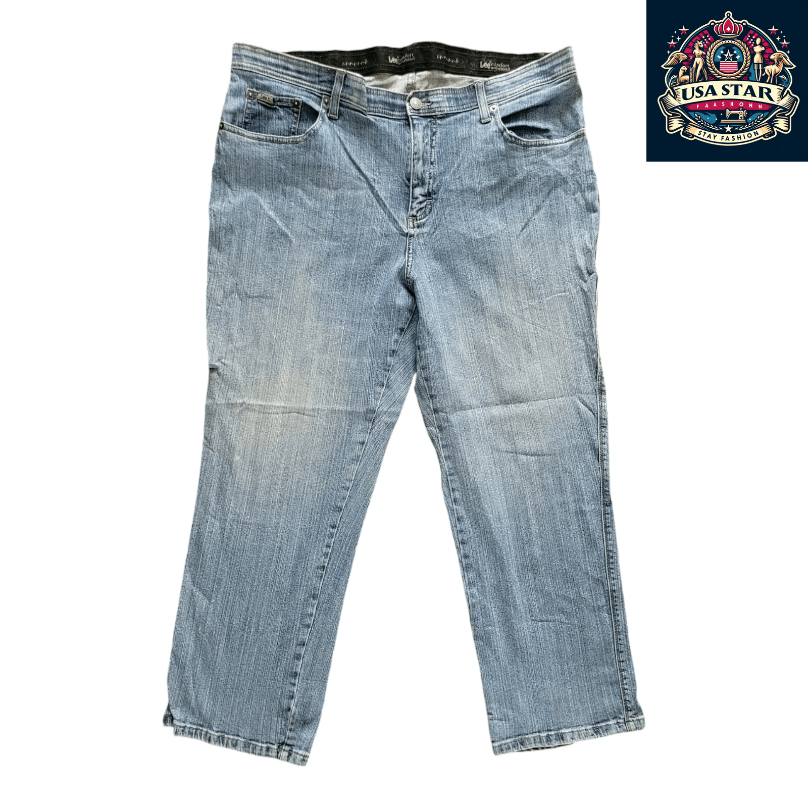Lee Women's Jeans W38 With 26" Inside Leg, Light Blue, Exceptional Fit & Comfort for Stylish Outfits - USASTARFASHION