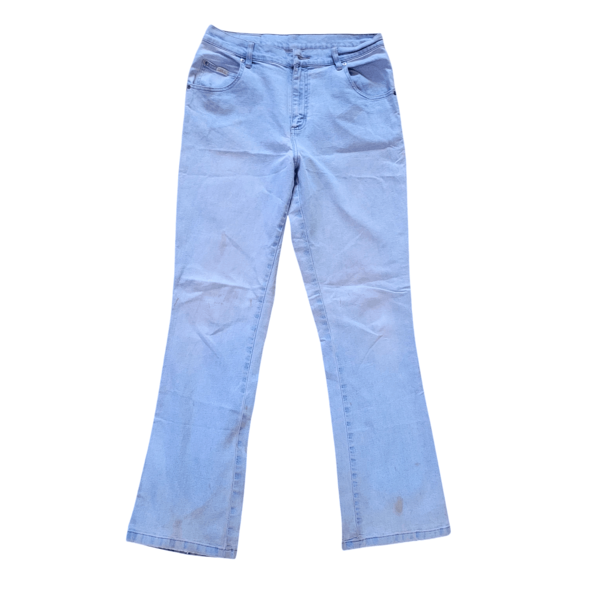 Lee Women’s Light Wash Bootcut Jeans - Size 12M - Cotton Blend - Made in Cambodia - USASTARFASHION