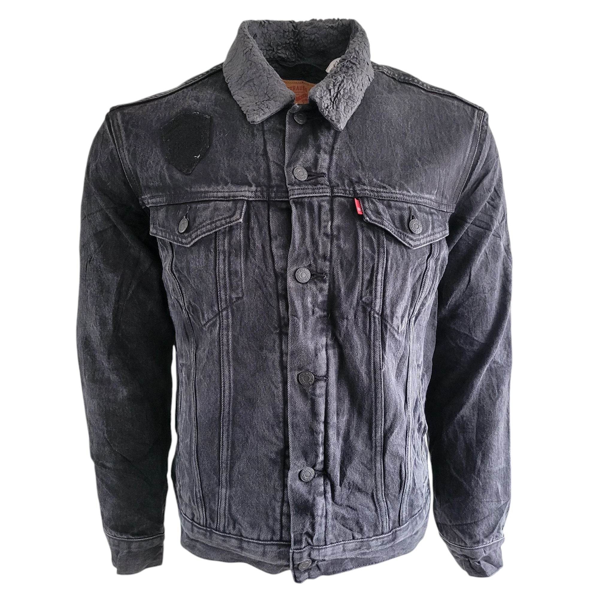 Levi’s Authentic Sherpa Denim Trucker Jacket – Size M, USA Made - USASTARFASHION