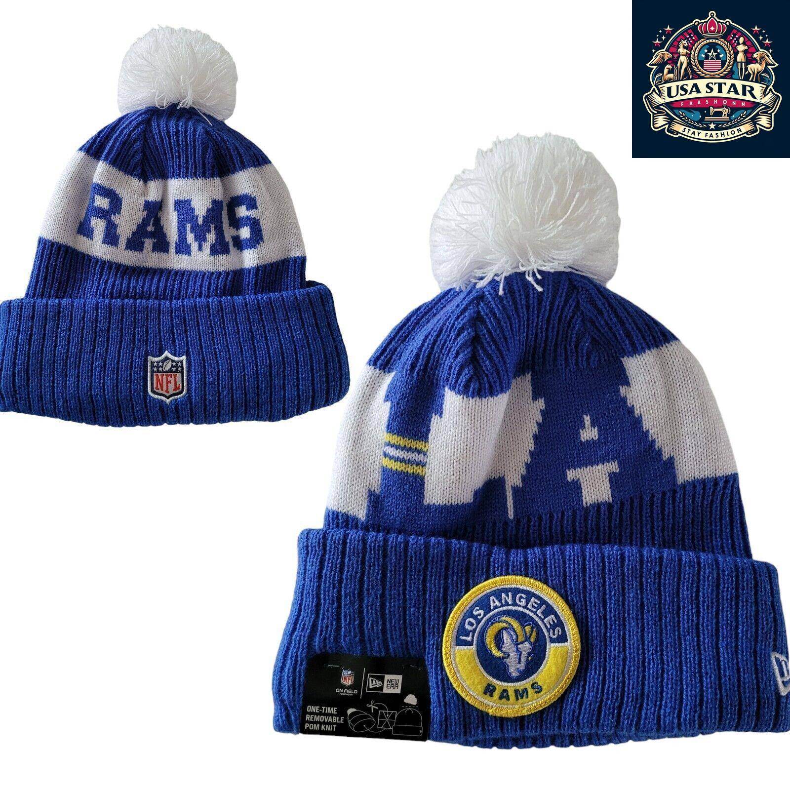 Los Angeles Rams Beanie - New Era Acrylic Hat with Iconic Team Logo, Cozy One Size Fits All - USASTARFASHION