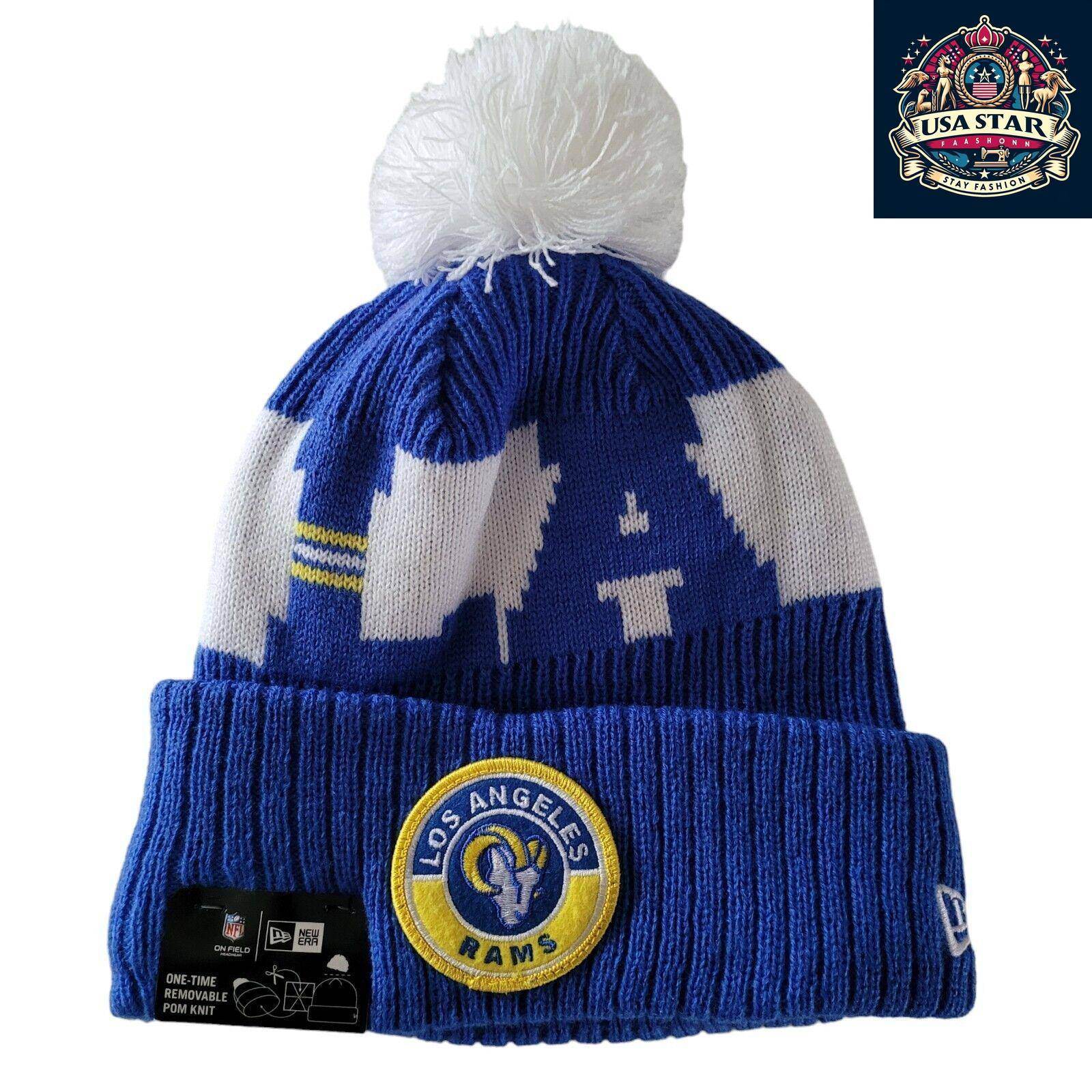 Los Angeles Rams Beanie - New Era Acrylic Hat with Iconic Team Logo, Cozy One Size Fits All - USASTARFASHION