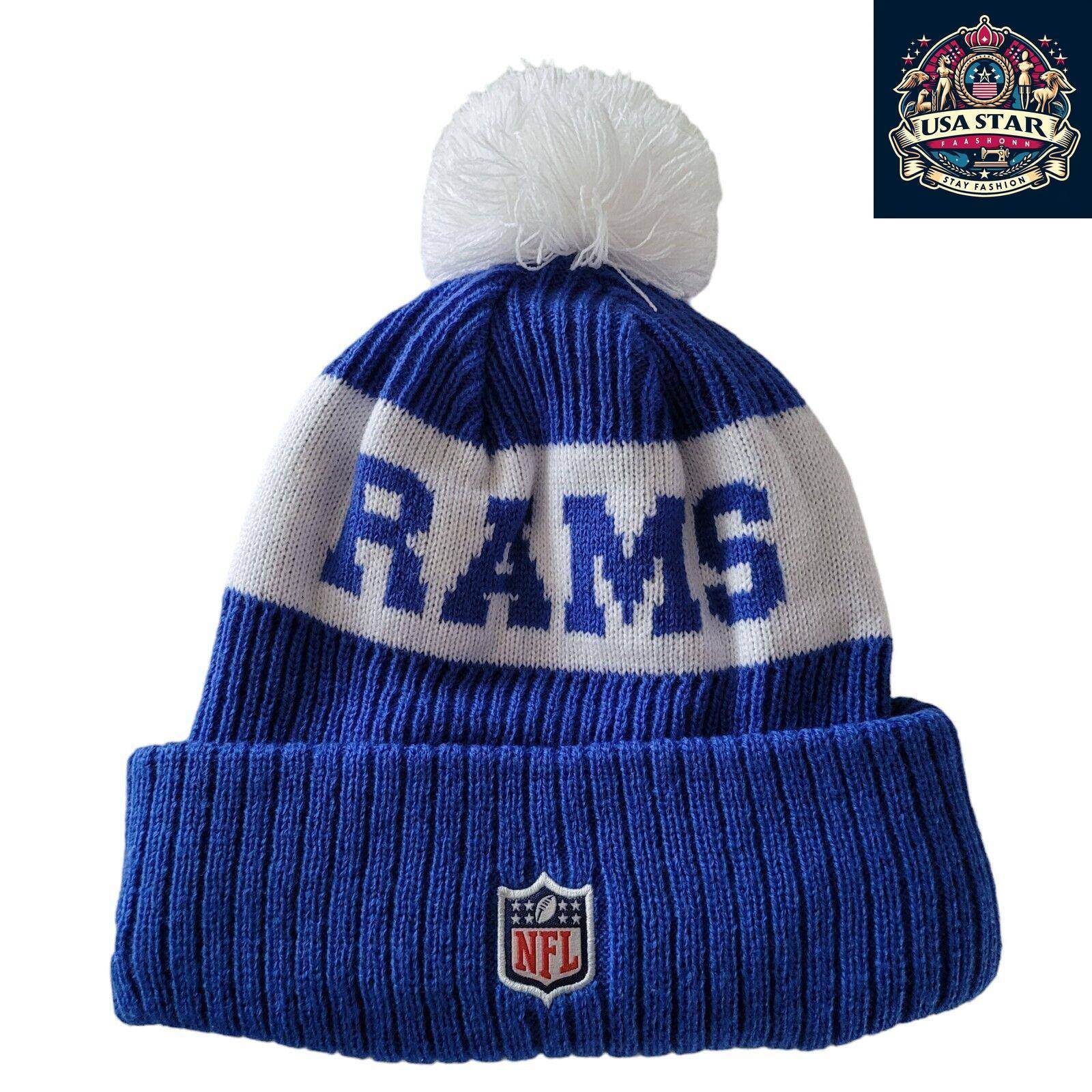 Los Angeles Rams Beanie - New Era Acrylic Hat with Iconic Team Logo, Cozy One Size Fits All - USASTARFASHION