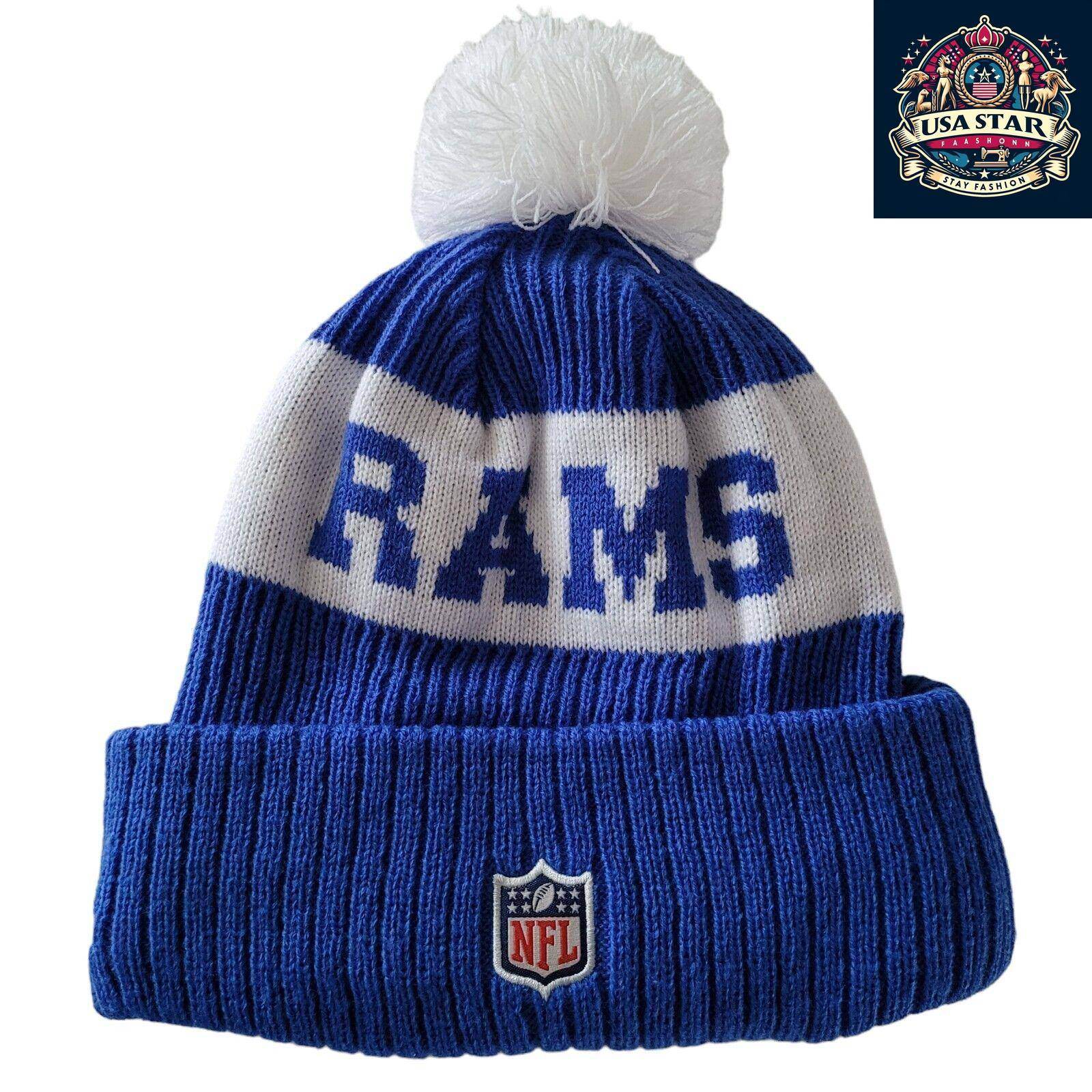 Los Angeles Rams Beanie - New Era Acrylic Hat with Iconic Team Logo, Cozy One Size Fits All - USASTARFASHION