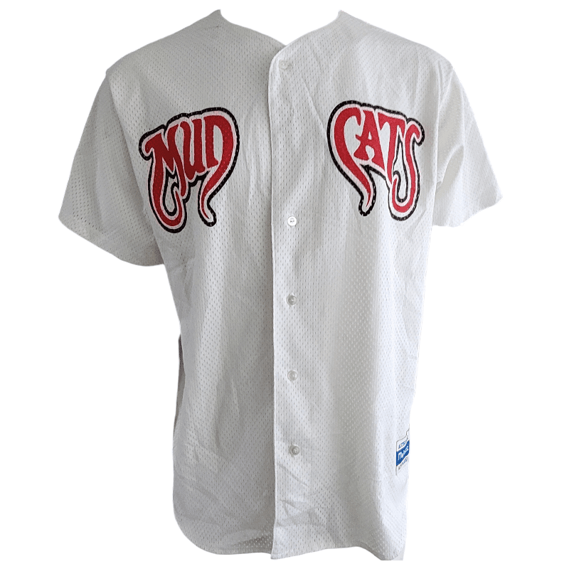 Majestic Mudcats Sports Apparel XL Vintage Baseball Jersey White Red Number 20 Made in USA - USASTARFASHION