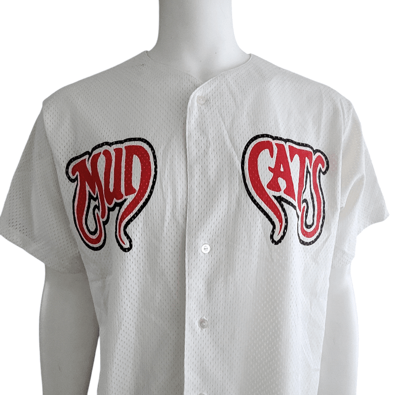 Majestic Mudcats Sports Apparel XL Vintage Baseball Jersey White Red Number 20 Made in USA - USASTARFASHION