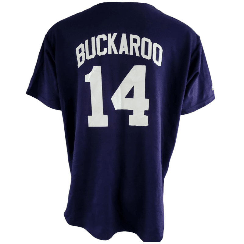 Majestic Vintage Baseball Jersey XL 14 Minutemen Buckaroo Made In USA Navy Blue - USASTARFASHION