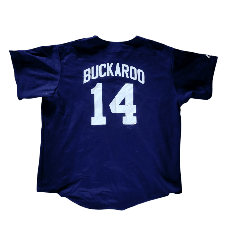 Majestic Vintage Baseball Jersey XL 14 Minutemen Buckaroo Made In USA Navy Blue - USASTARFASHION