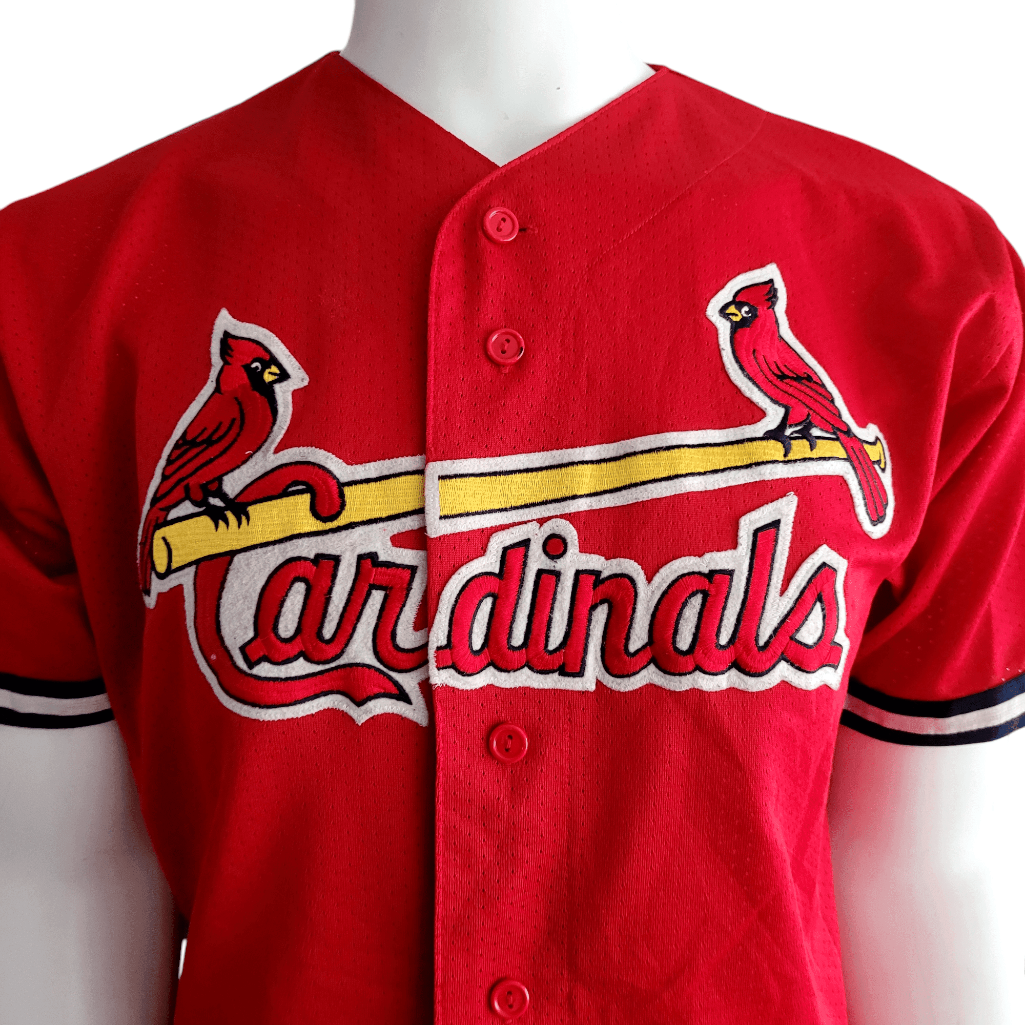 Mark McGwire St. Louis Cardinals Jersey 25 Red Vintage Majestic Size L - MLB Authentic - USASTARFASHION